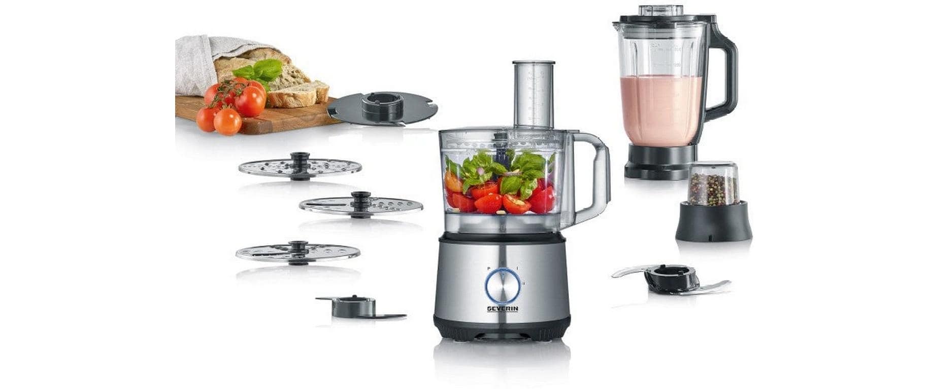 Severin Food Processor KM 3892 Schwarz/Silber