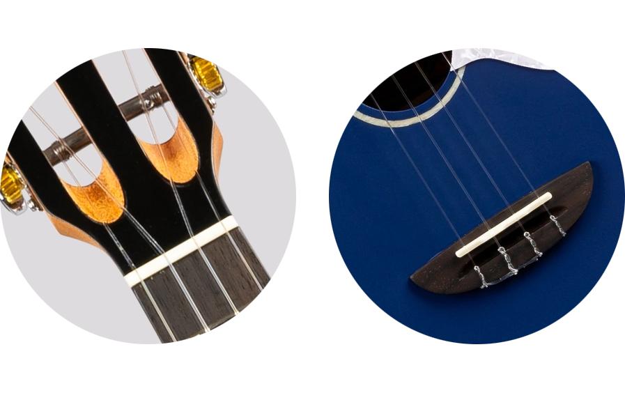 Flight Ukulele Concert – Solid Spruce – Blau