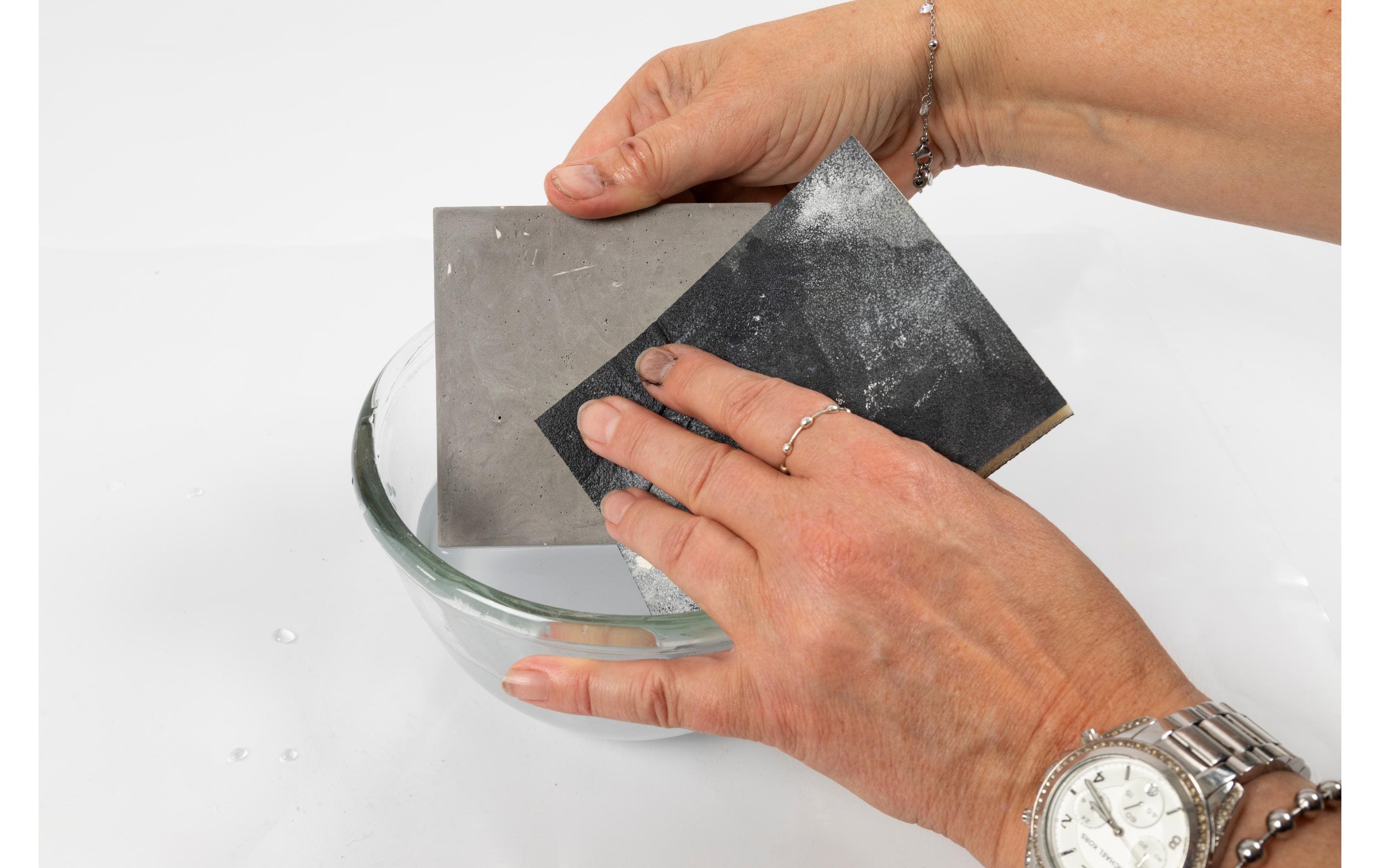 Creativ Company Giessharz Tablett Mit Terrazzo Schwarz/Weiss