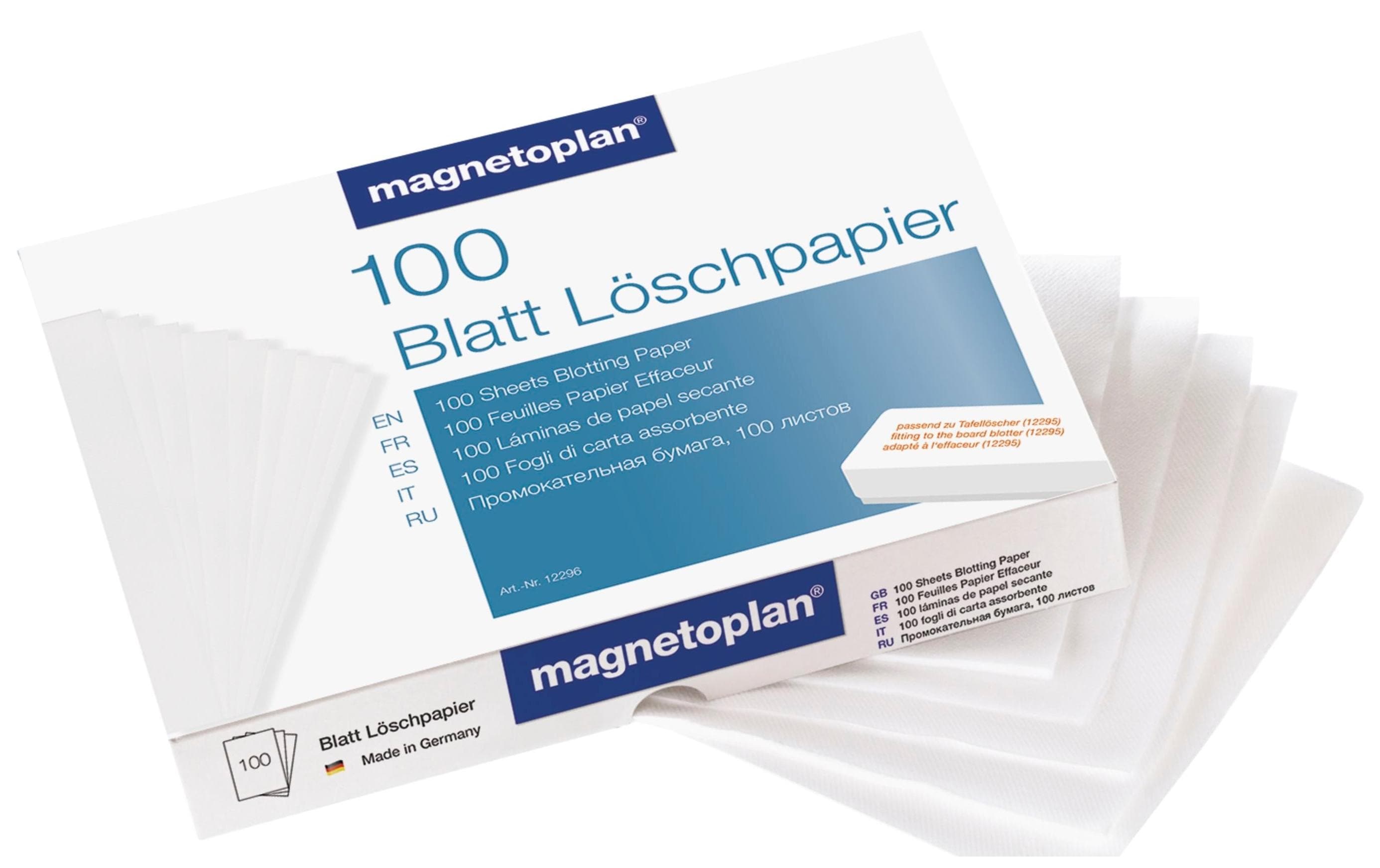 Magnetoplan Reinigungstuch Löschpapier, 100 Stück