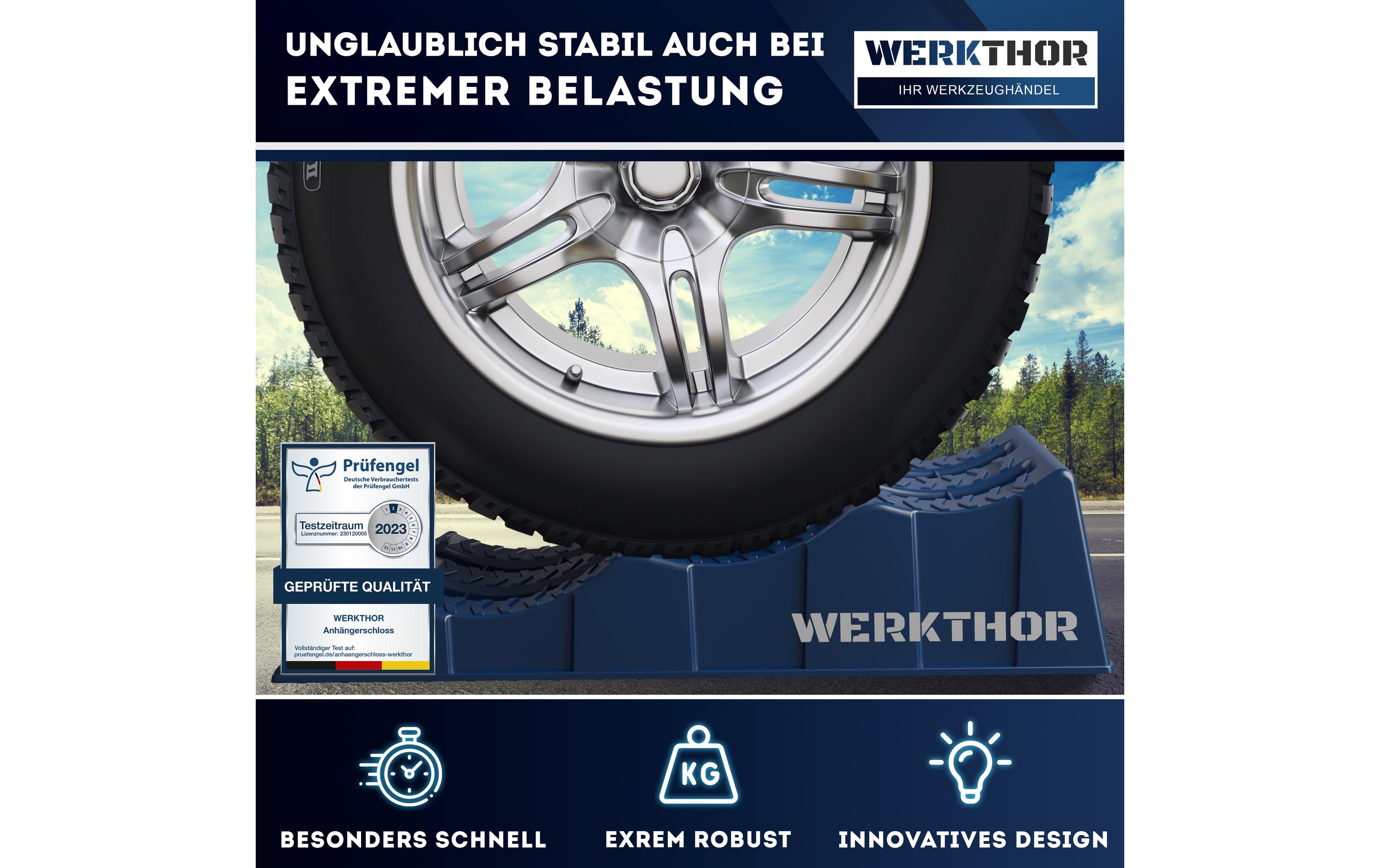 Werkthor Flache Auffahrkeile 2er Set, Blau