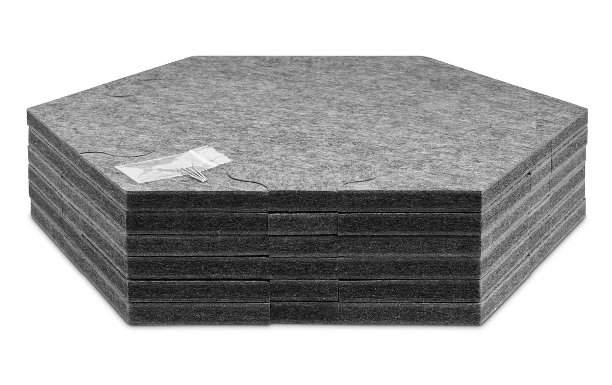 Plotony Wandfliesen Hexagon 44 x 50.5 cm Grau, 6 Platten