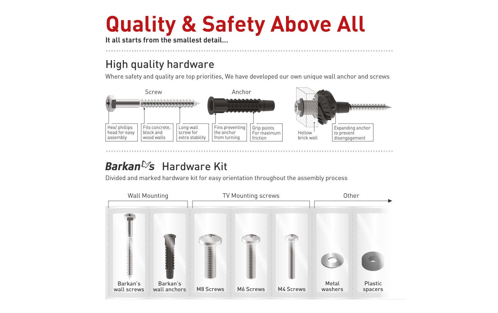 Barkan Wandhalterung WH 4400-SW Schwarz Barkan Wandhalterung WH 4400-SW Schwarz