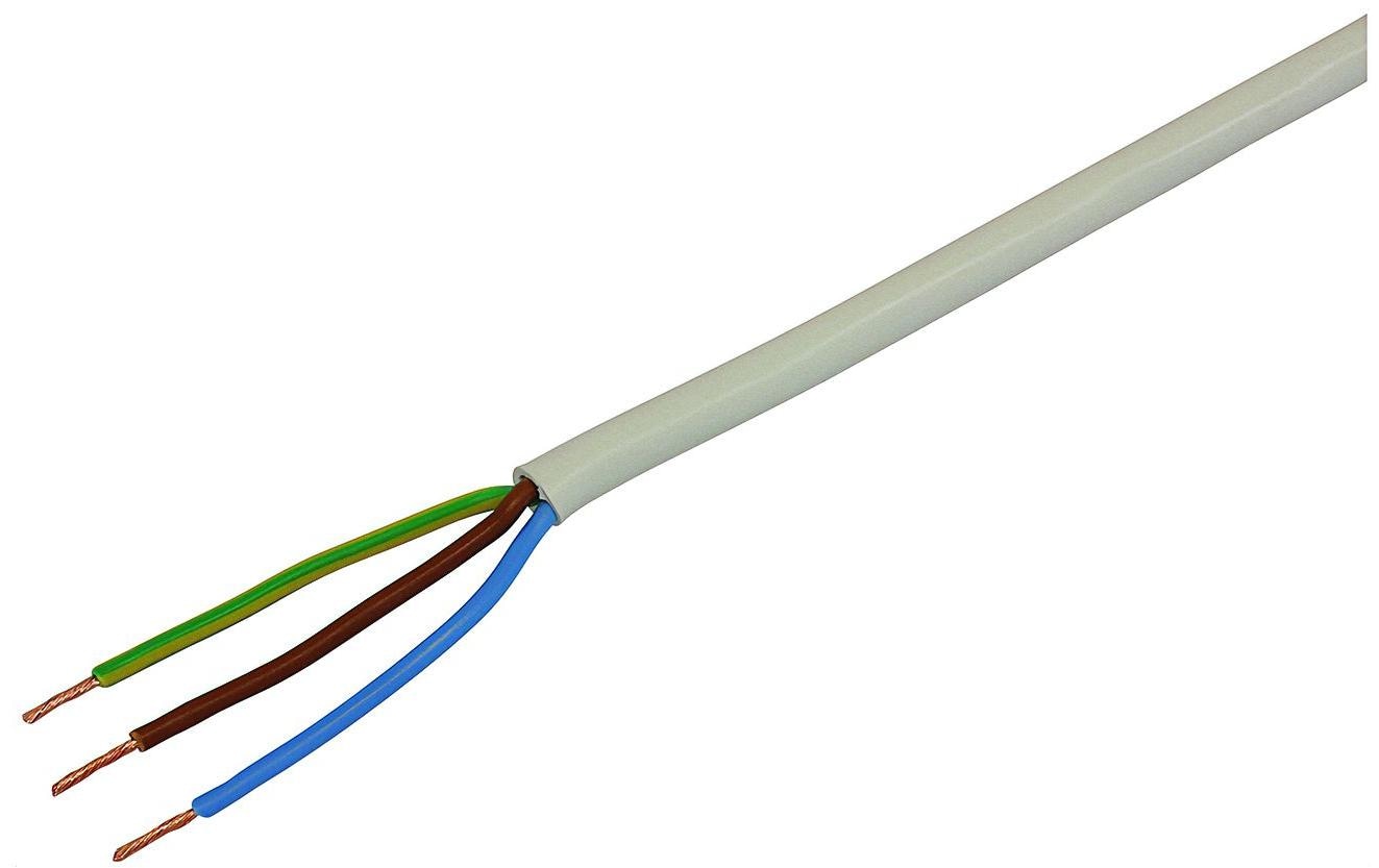STEFFEN Installationskabel TD 3 x 0.75 mm², 20 m Weiss