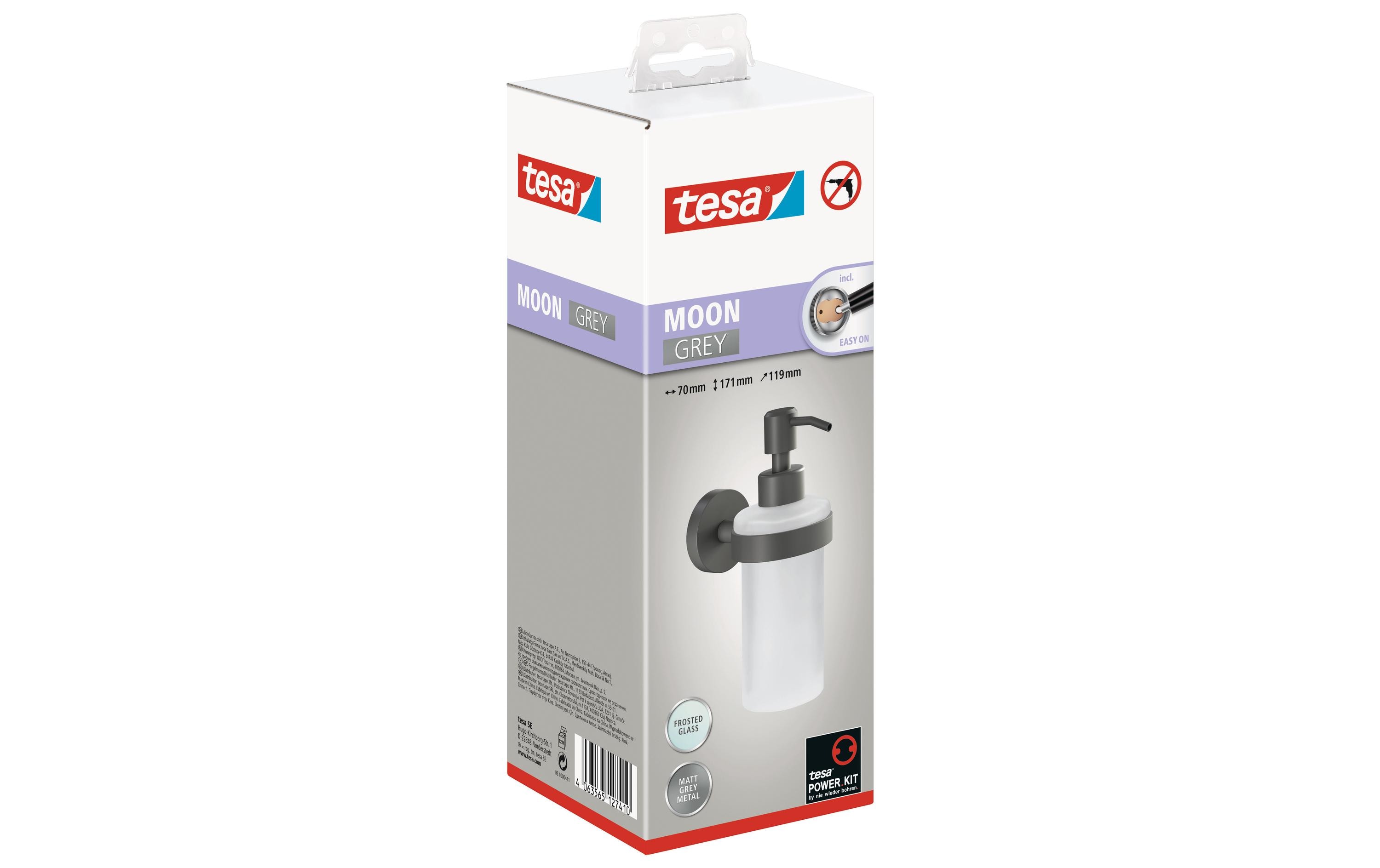 tesa Wandseifenspender Moon Grey 200 ml, Grau