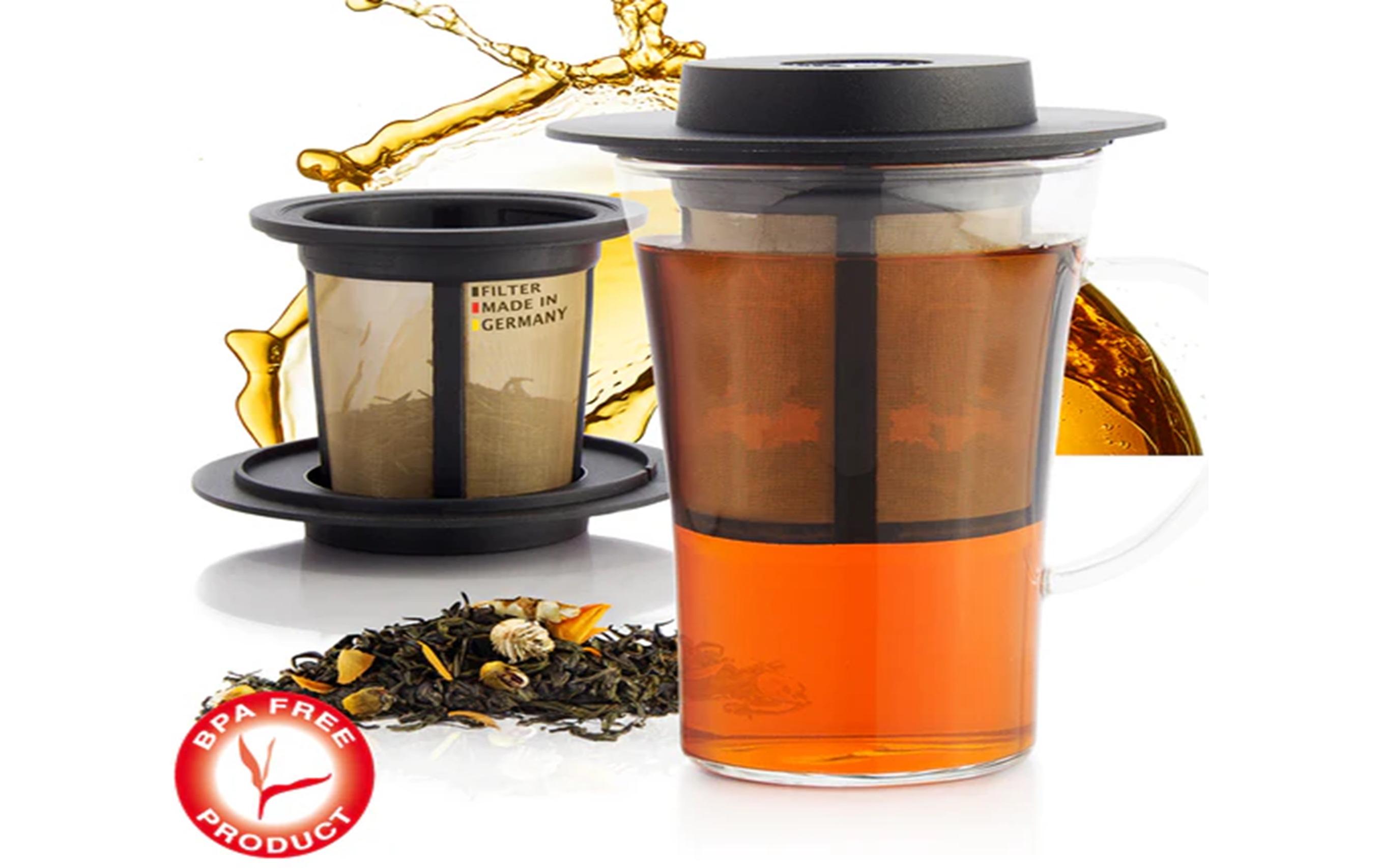 Finum Tee-Set Bistro System 280 ml, Transparent / Schwarz