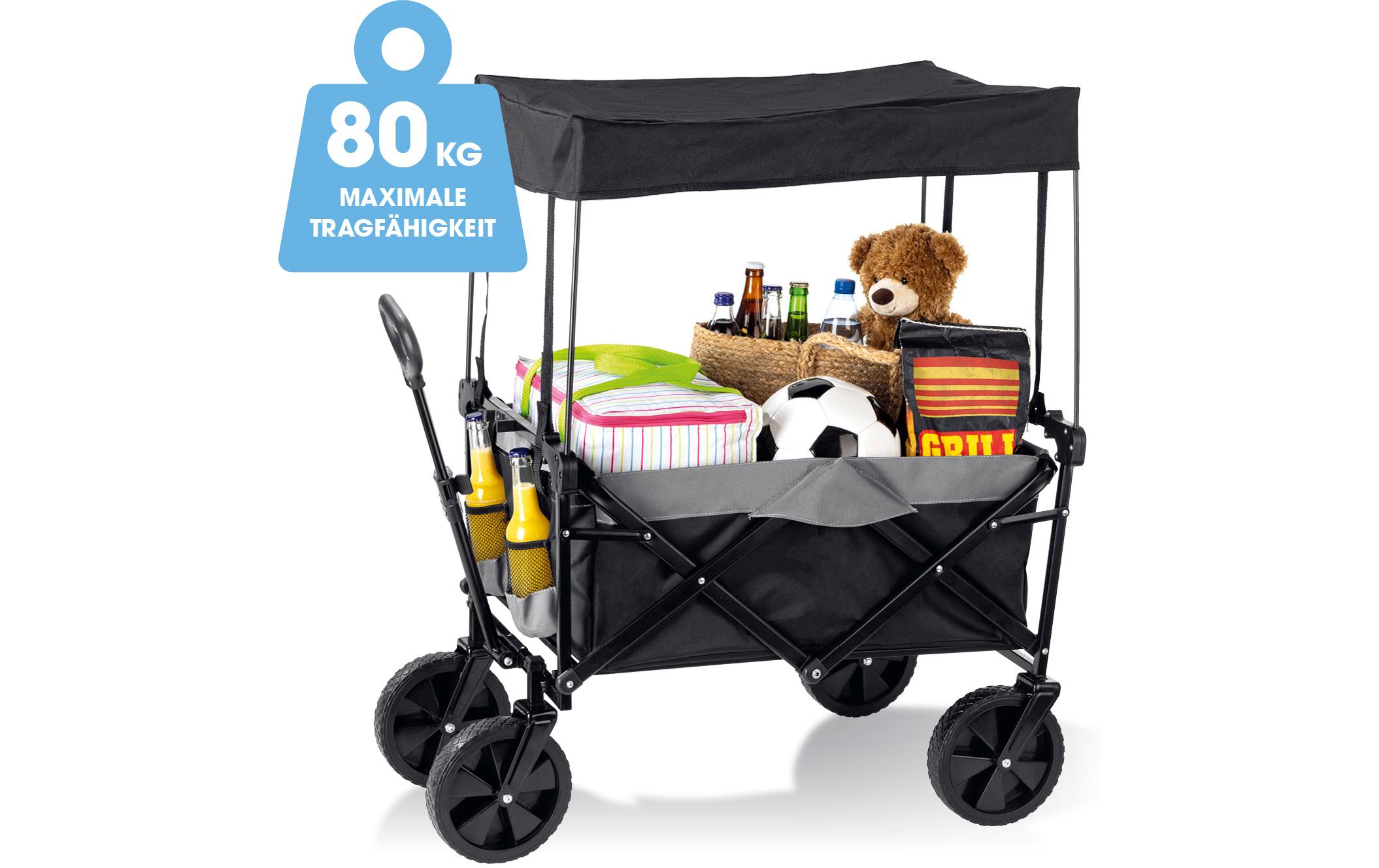EASYmaxx Bollerwagen faltbar, mit Dach