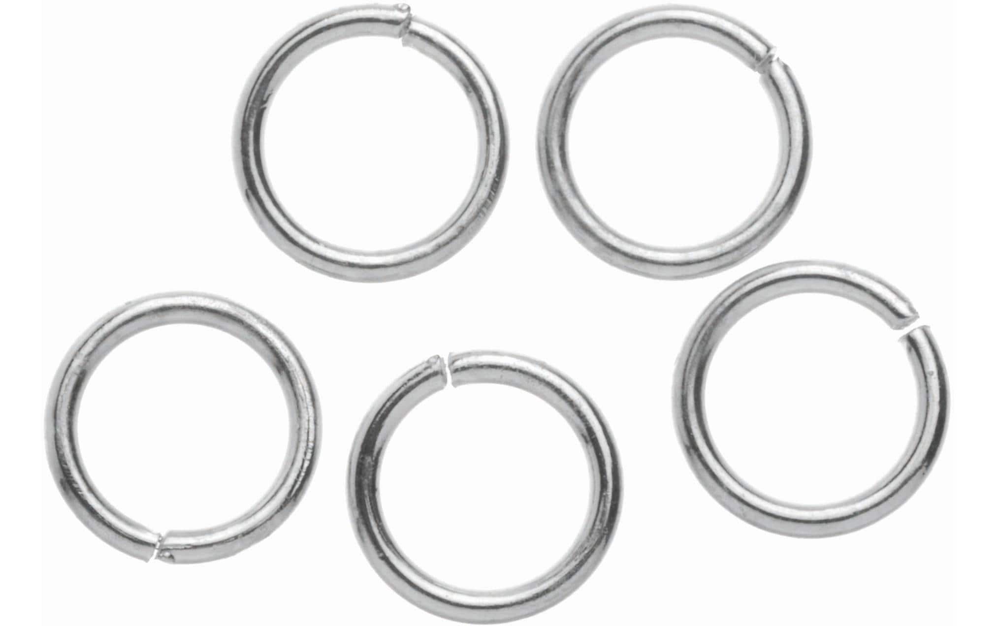 Glorex Biegering Zwischenringe 8 mm, 20 Stück, Silber Glorex Biegering Zwischenringe 8 mm, 20 Stück, Silber