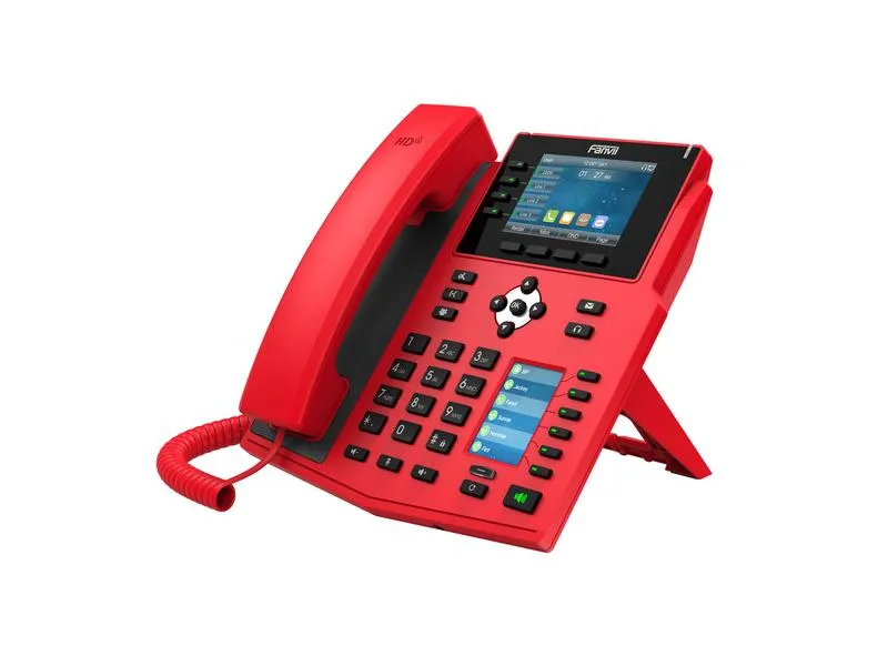 Fanvil Tischtelefon IP Telefon X5U-R Rot Rot