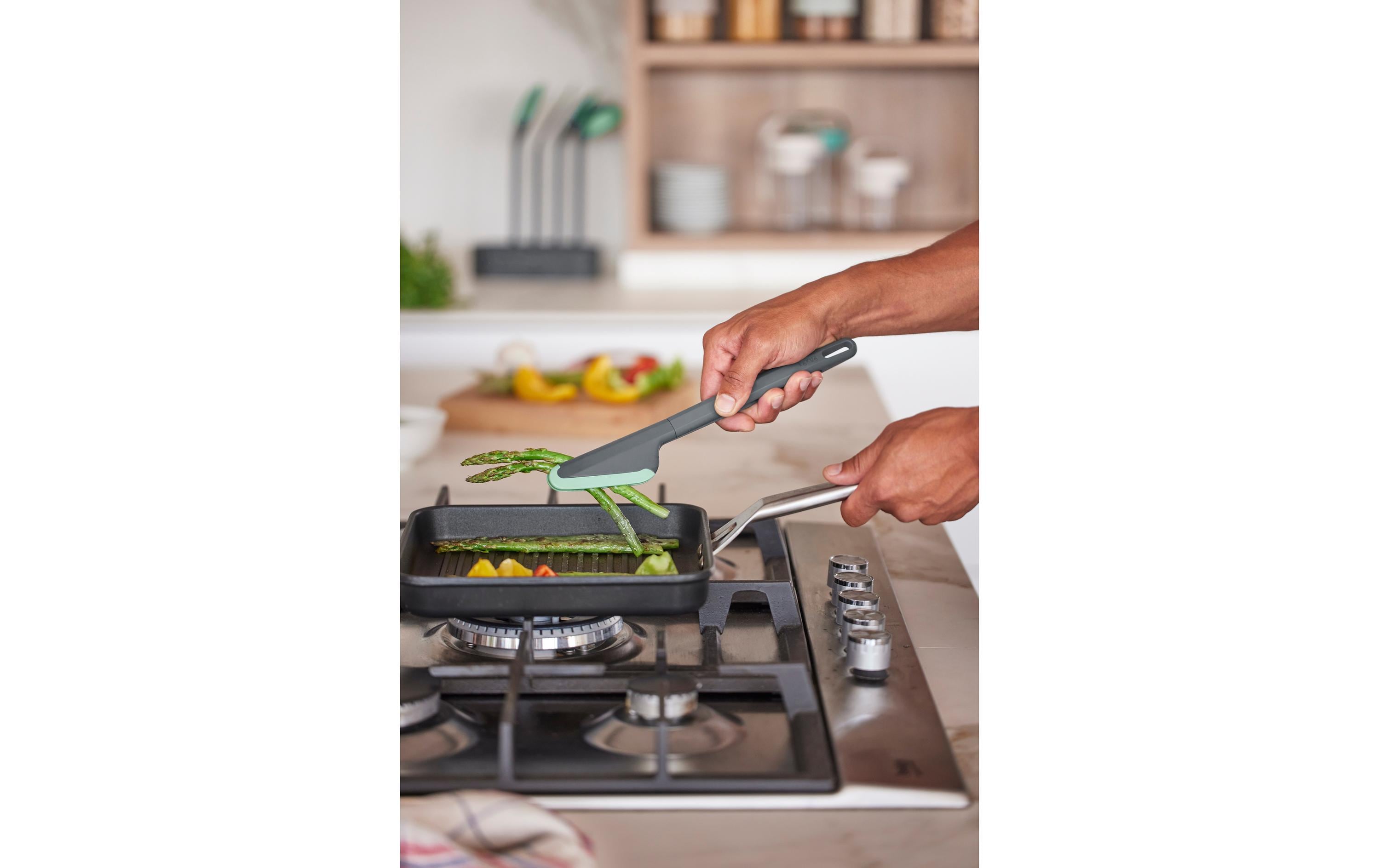 Lékué Küchenzange PBT/Silikon, Grün/Schwarz