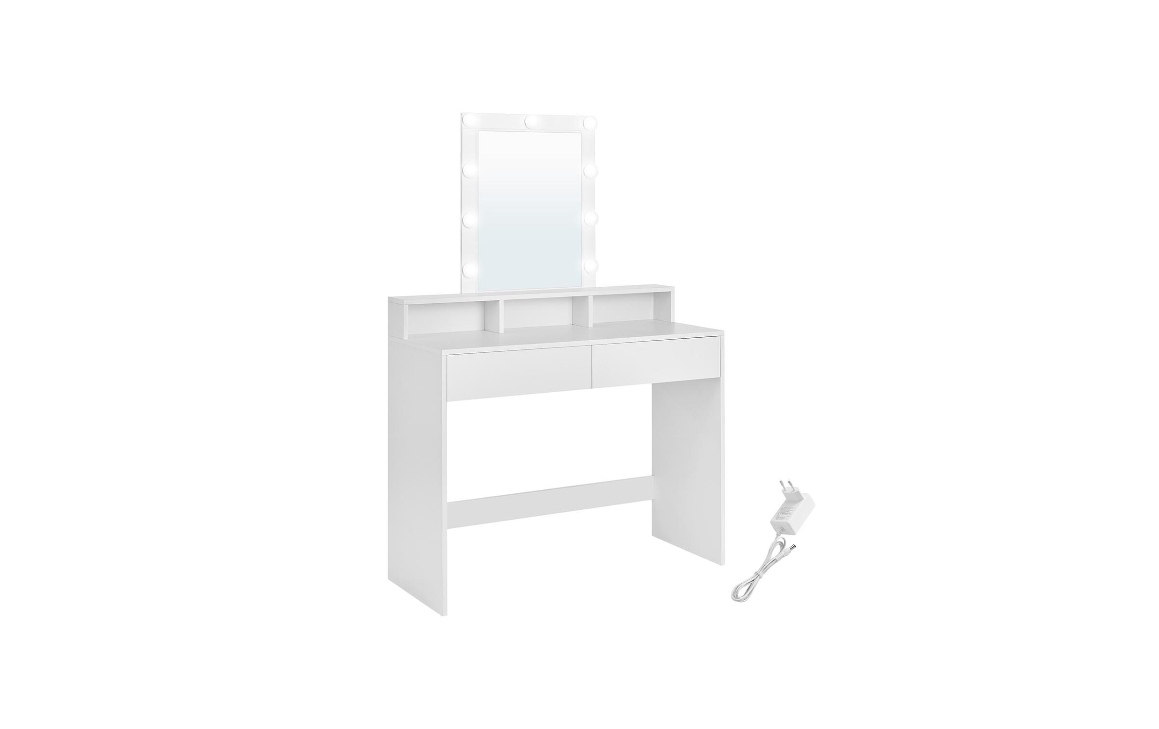 VASAGLE Schminktisch 100 x 40 x 145 cm, Weiss VASAGLE Schminktisch 100 x 40 x 145 cm, Weiss