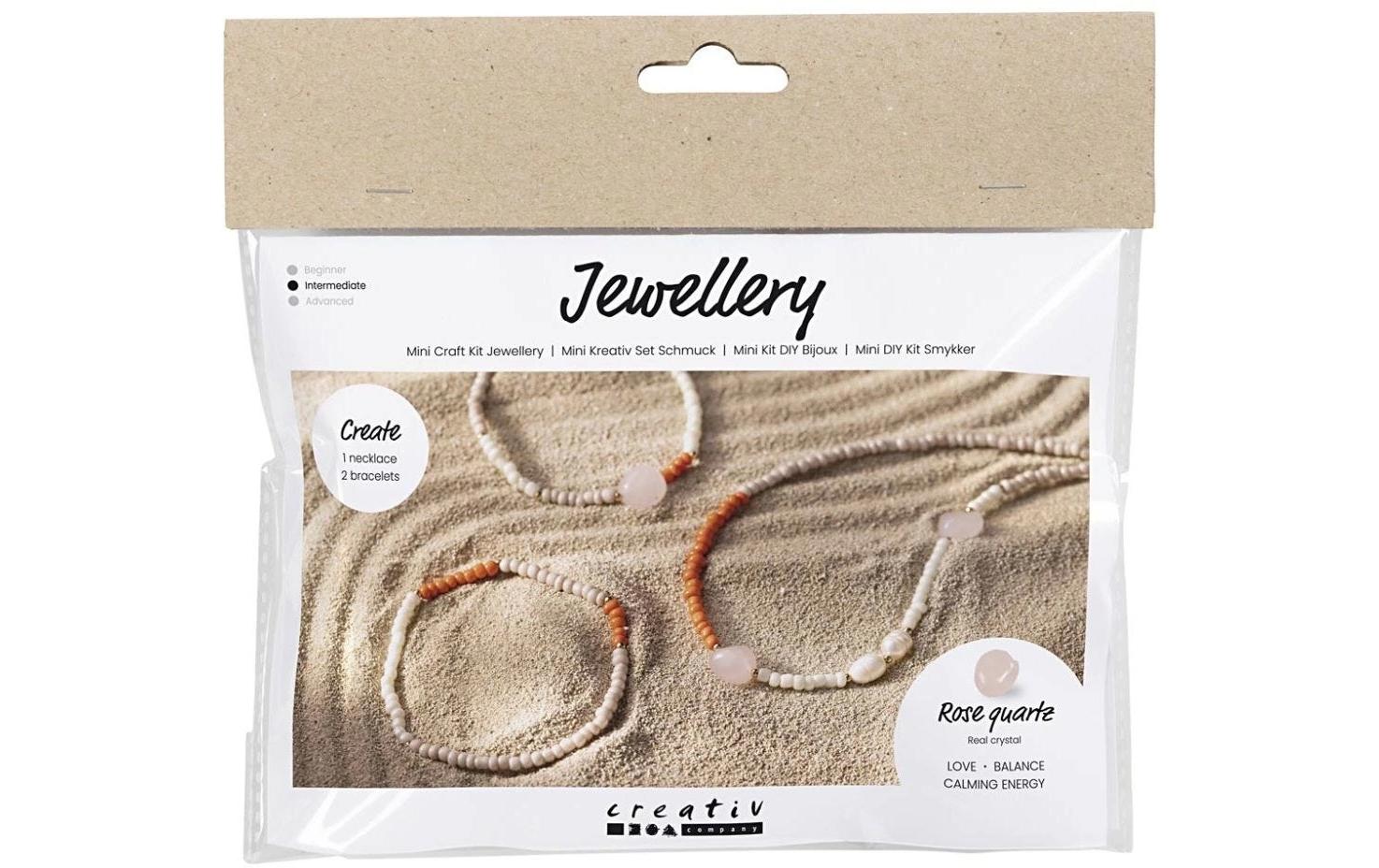 Creativ Company Schmuck Bastelset Halskette und Armband aus Rosenquarz Creativ Company Schmuck Bastelset Halskette und Armband aus Rosenquarz