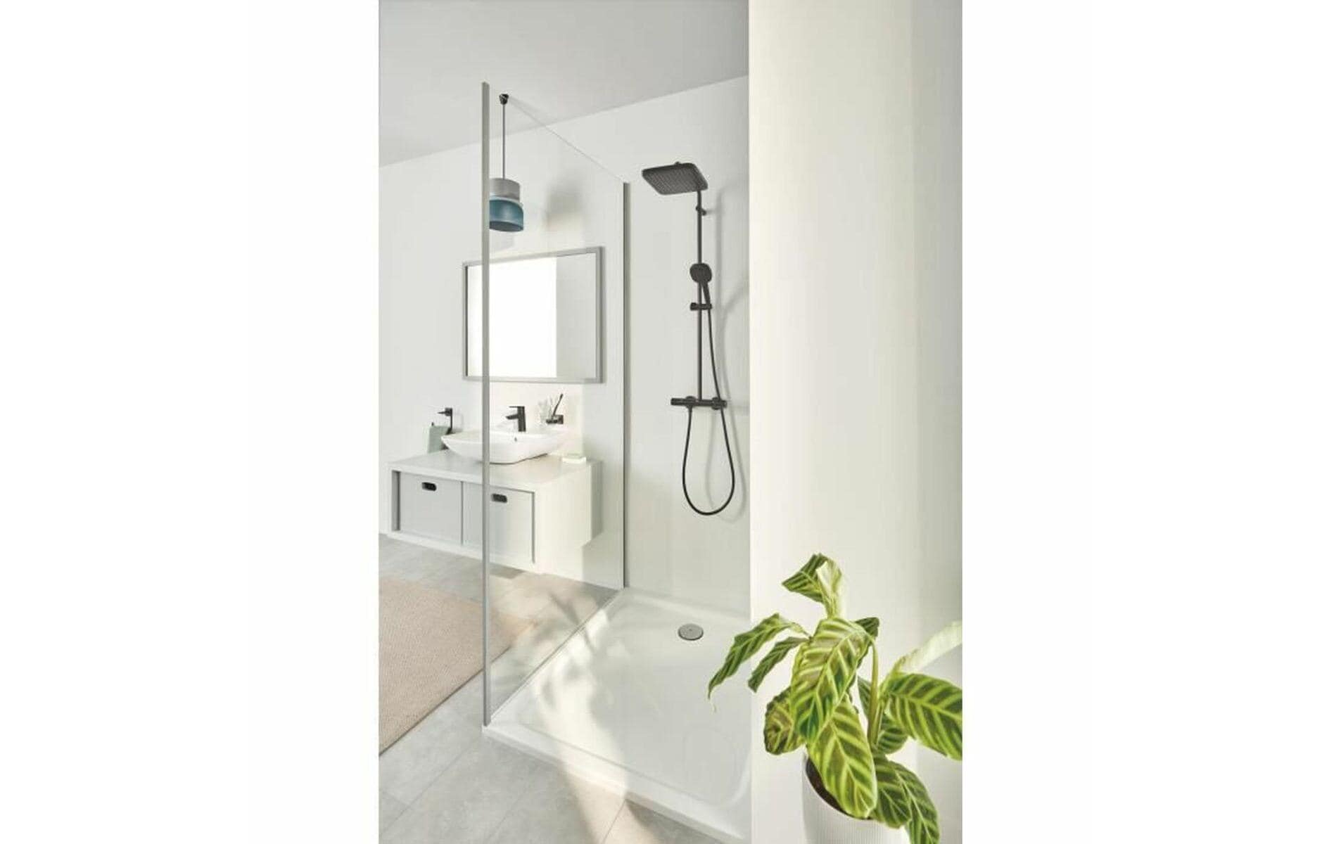 GROHE Vitalio Comfort 250 mit Thermostatarmatur Schwarz Matt