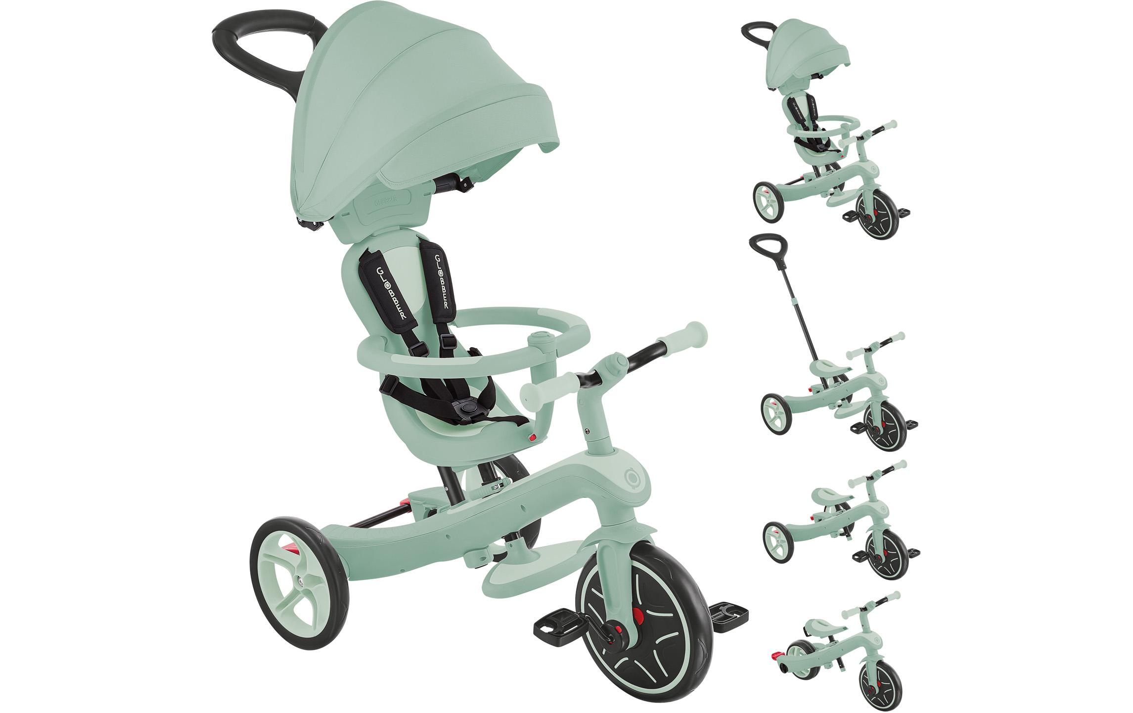 GLOBBER Dreirad Trike Explorer 4 in 1 Ecologic Pistachio