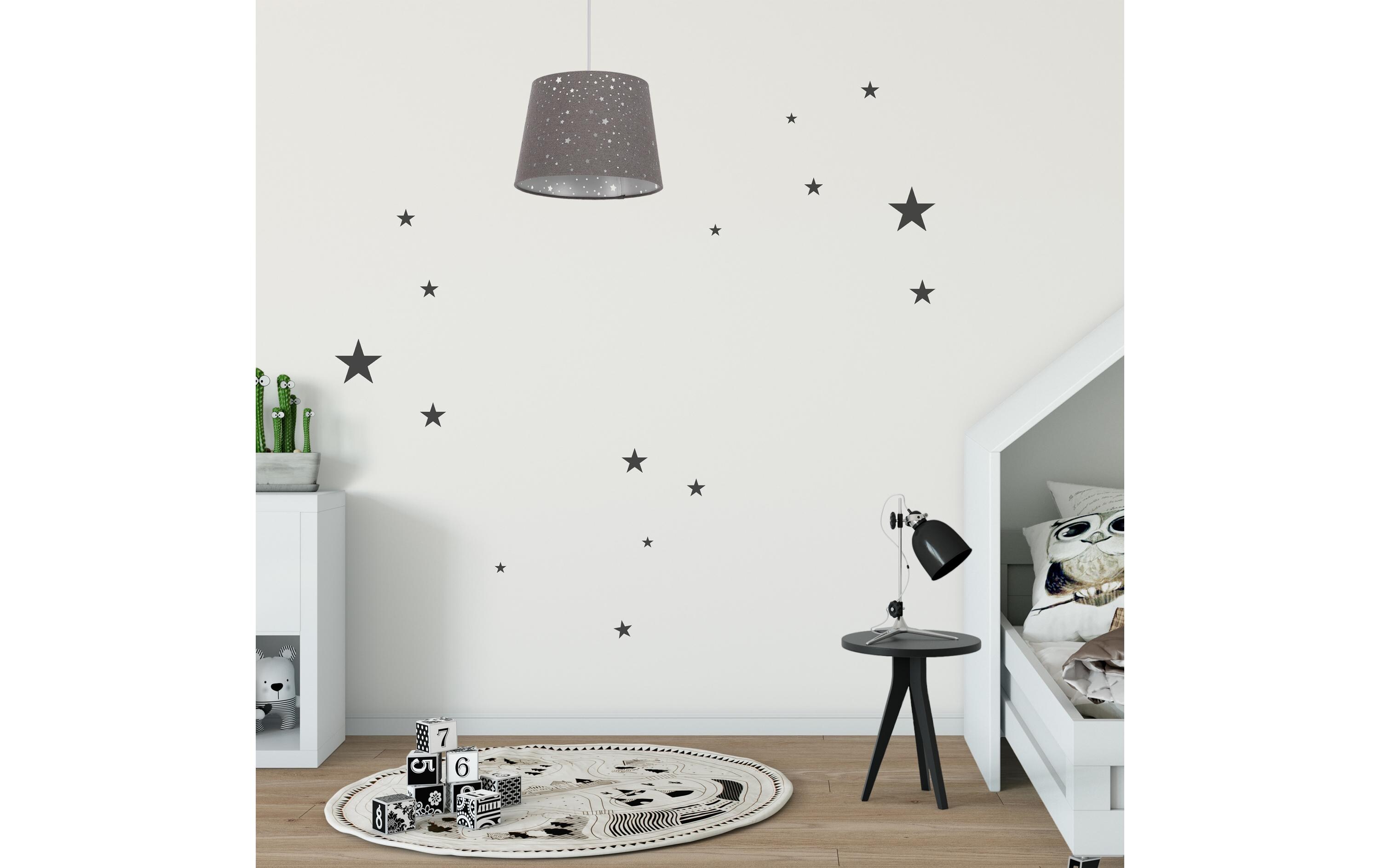 relaxdays Hängelampe Sterne Grau