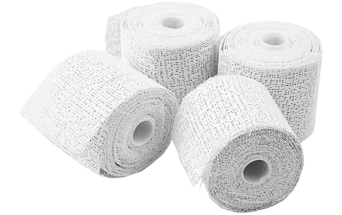 Creativ Company Gipsbinden Weiss, 4 Rollen