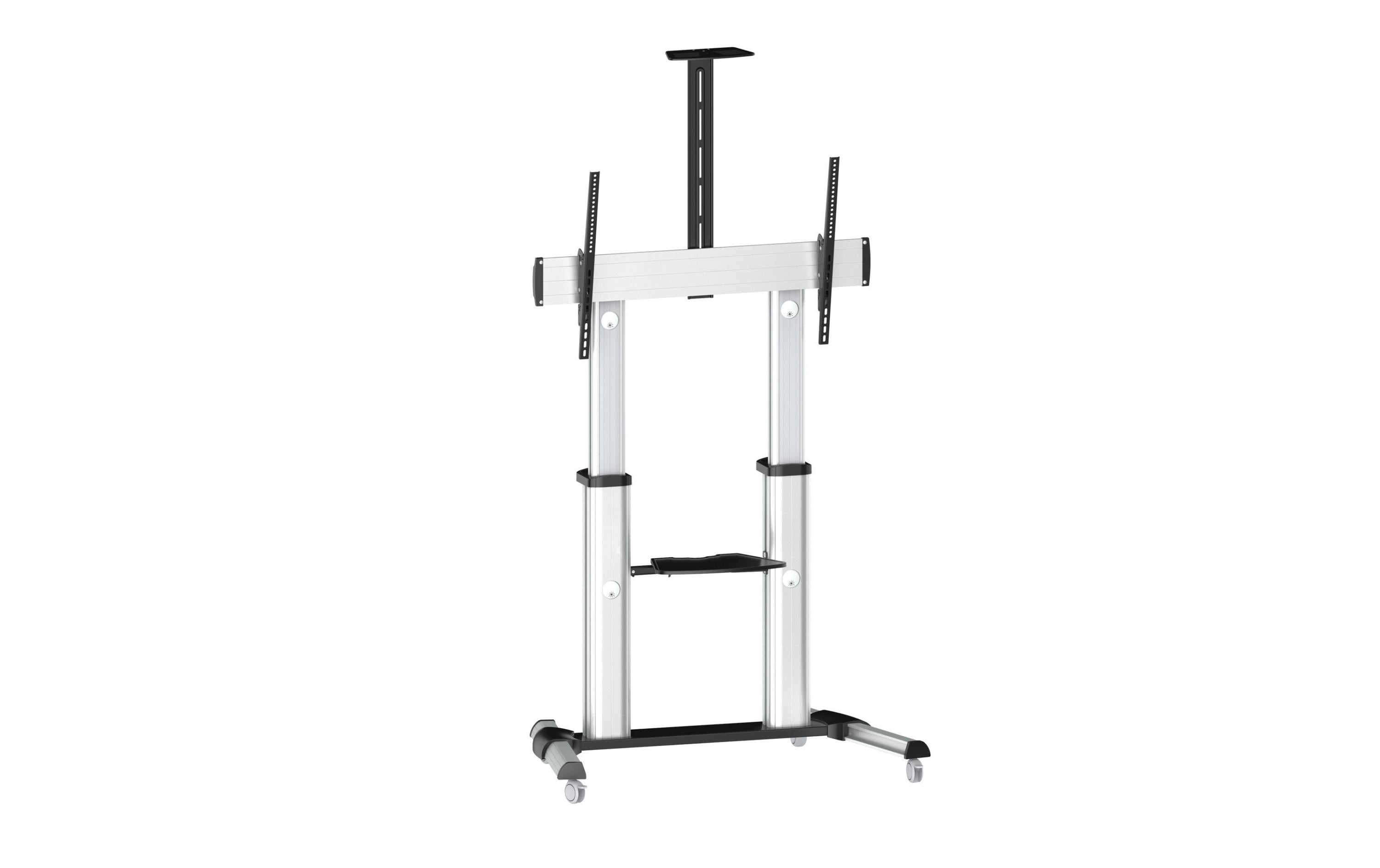 PureMounts TV-Trolley PDS-0011C Schwarz/Silber