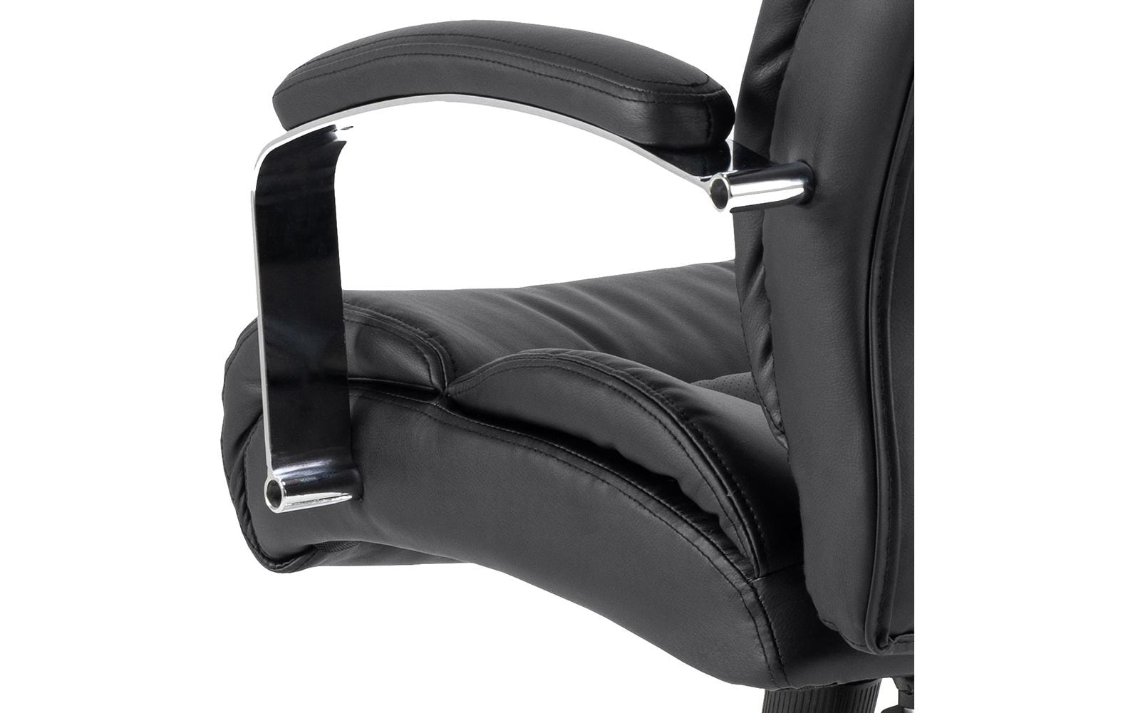 AC Design Bürostuhl Benson, mit Polsterrücken und Armlehnen, Schwarz