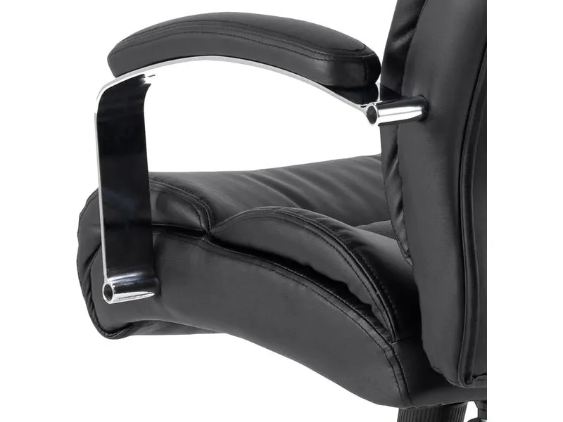 AC Design Bürostuhl Benson, mit Polsterrücken und Armlehnen, Schwarz