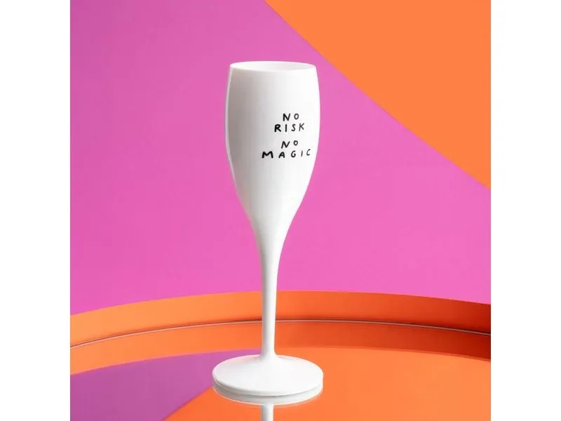 Koziol Sektglas No Risk No Magic 100 ml, 1 Stück, Weiss