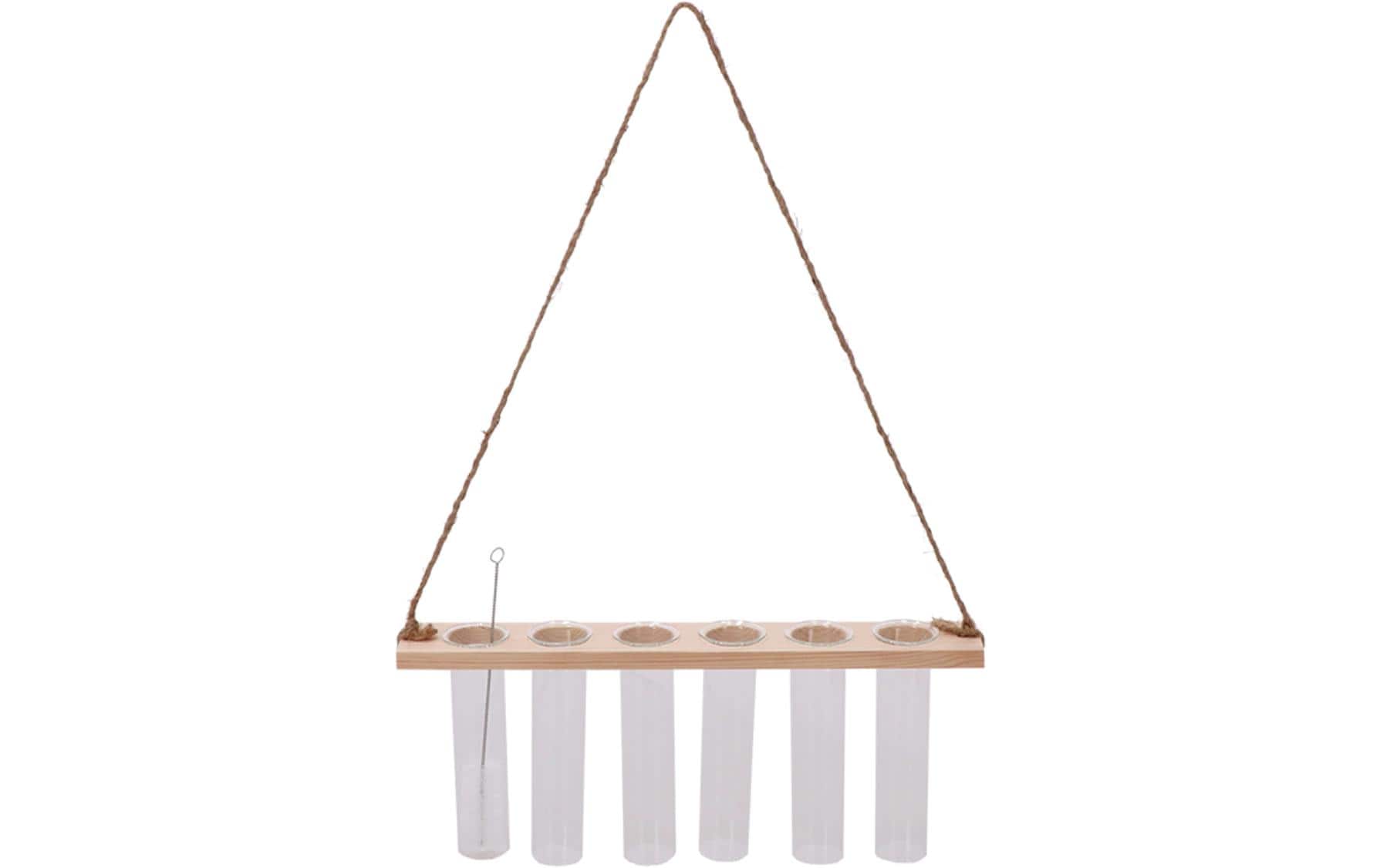 Esschert Design Reagenzglashänger M 13 cm, Nature/Transparent