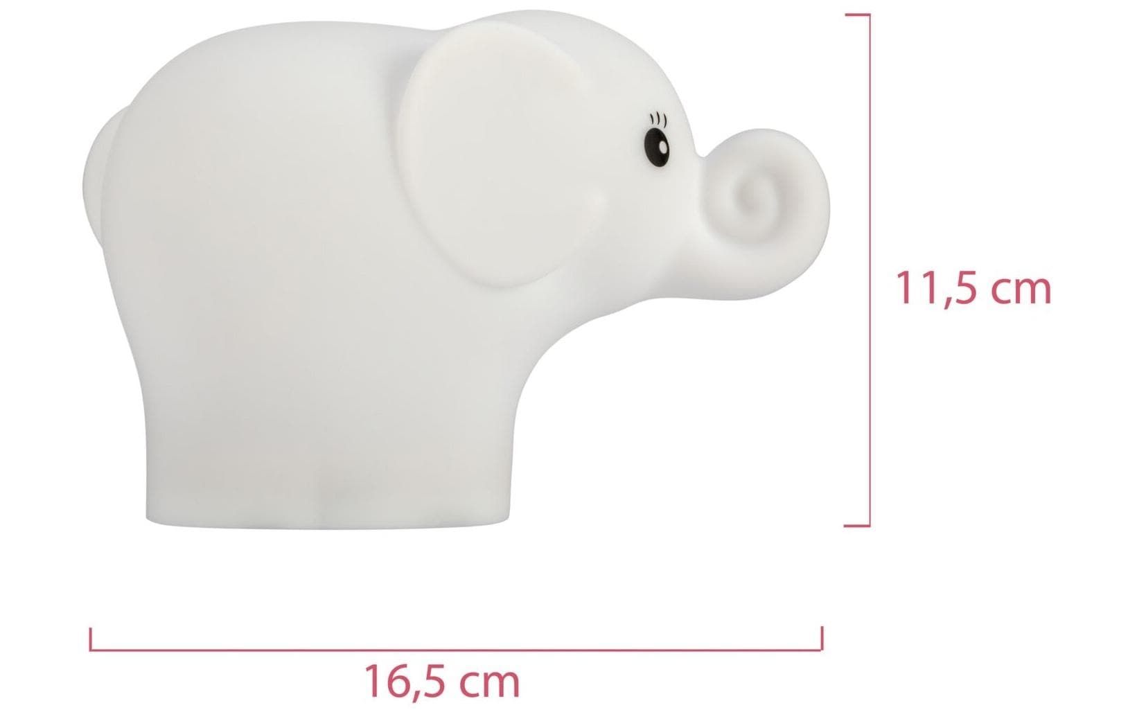 Pauleen Nachtlicht Night Elephant, LED, USB, Weiss