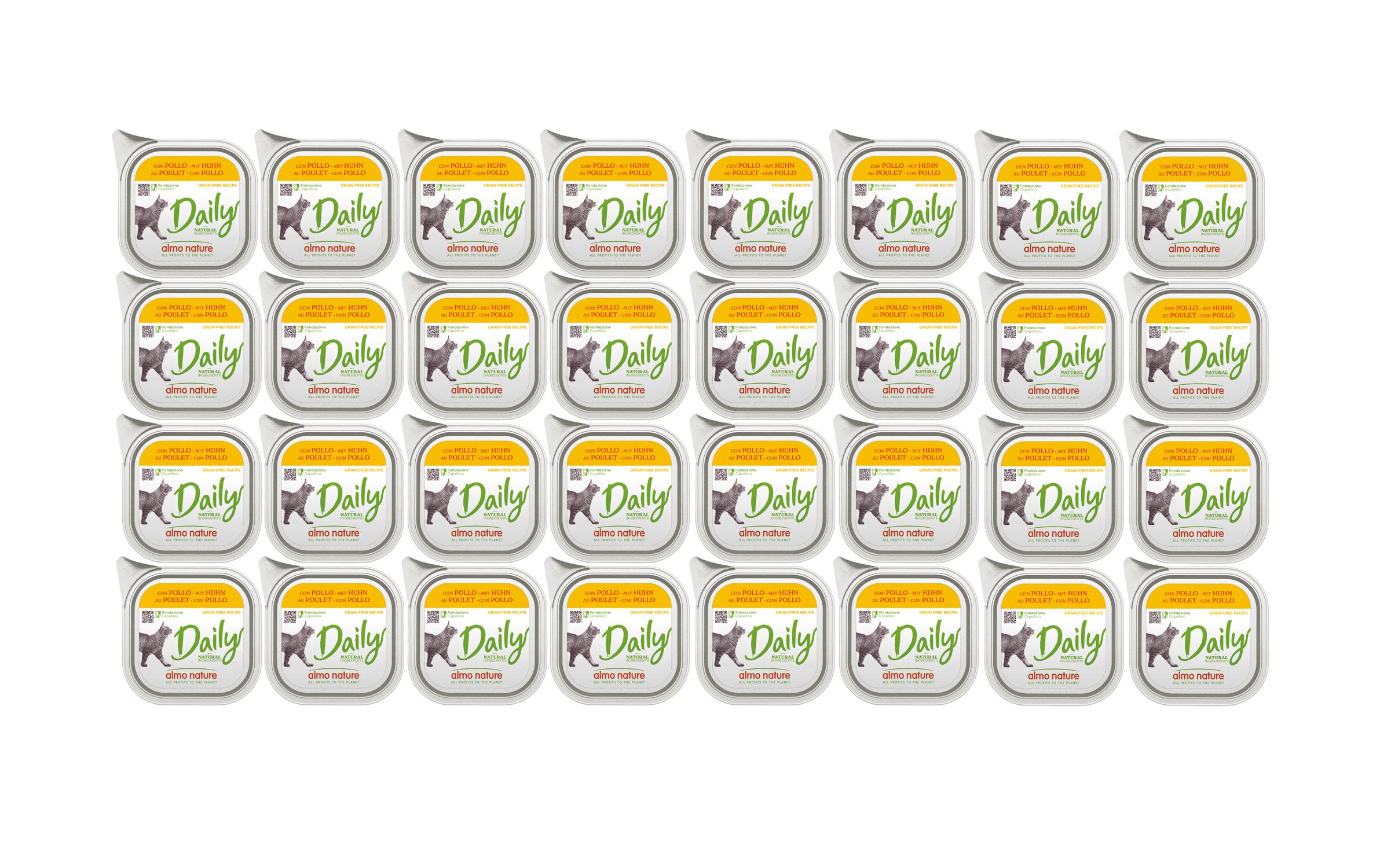 Almo Nature Nassfutter Daily mit Huhn 32 x 100g