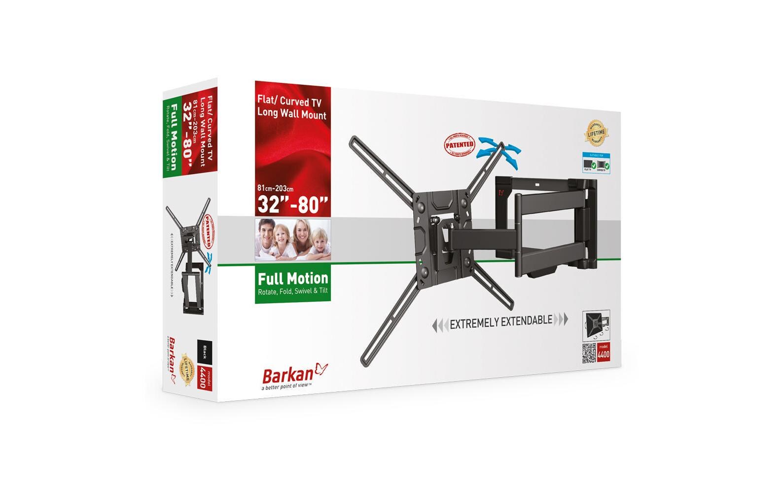 Barkan Wandhalterung WH 4400-SW Schwarz Barkan Wandhalterung WH 4400-SW Schwarz