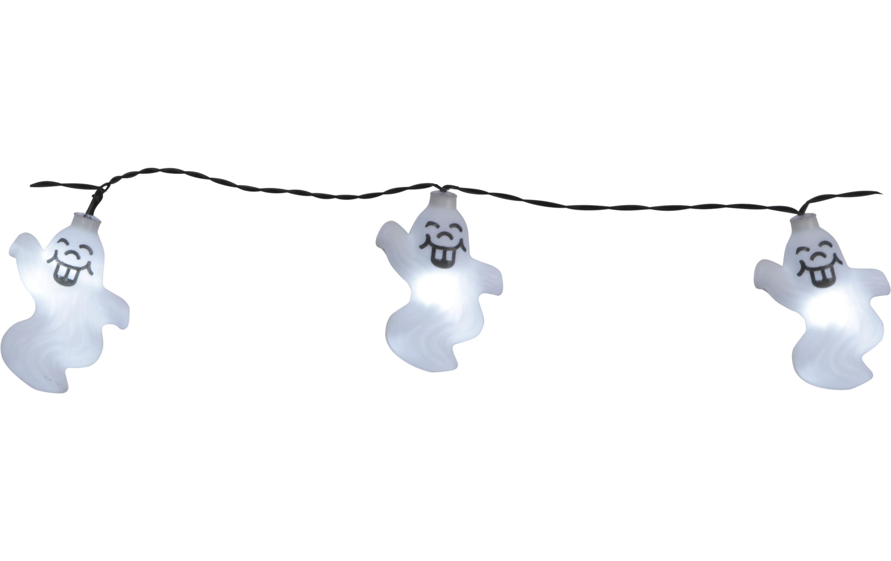 Star Trading Lichterkette Halloween Ghosts 210 cm, Weiss
