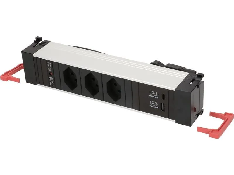Bachmann Einbausteckerleiste POWER FRAME 3x T13, 1x USB A/C Bachmann Einbausteckerleiste POWER FRAME 3x T13, 1x USB A/C