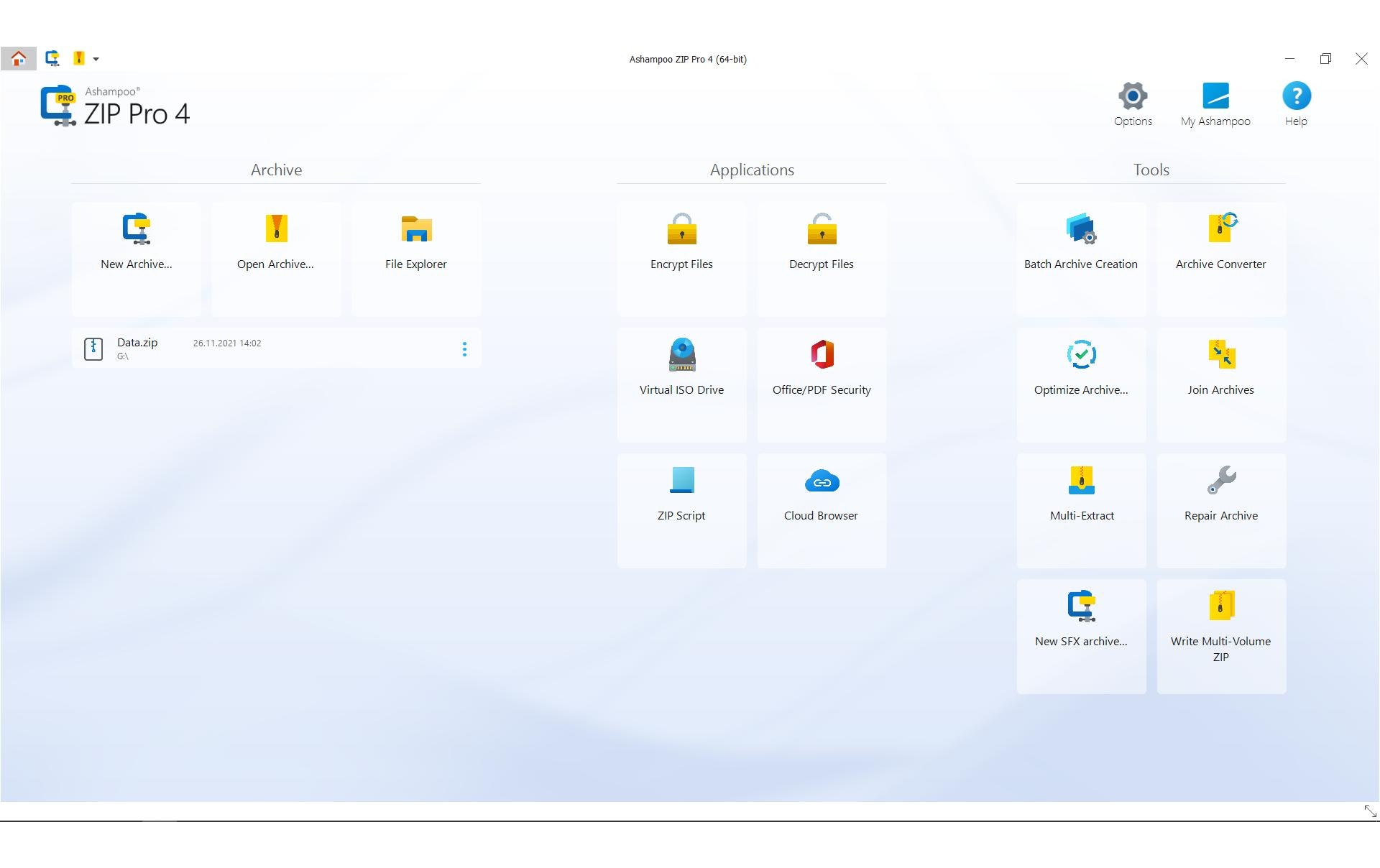 Ashampoo ZIP Pro 4 ESD, Vollversion, 1 PC Ashampoo ZIP Pro 4 ESD, Vollversion, 1 PC