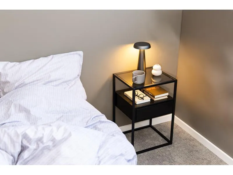 AC Design Nachttisch Randolf 40 x 35 x 60 cm, Schwarz AC Design Nachttisch Randolf 40 x 35 x 60 cm, Schwarz