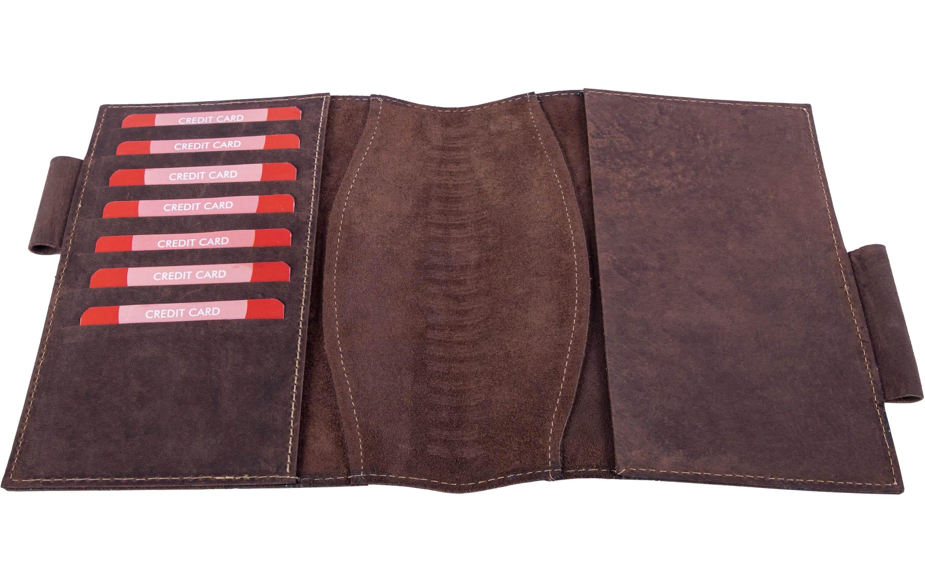 Alpenleder Notizbuch Schiller A5, liniert, Büffelleder Braun