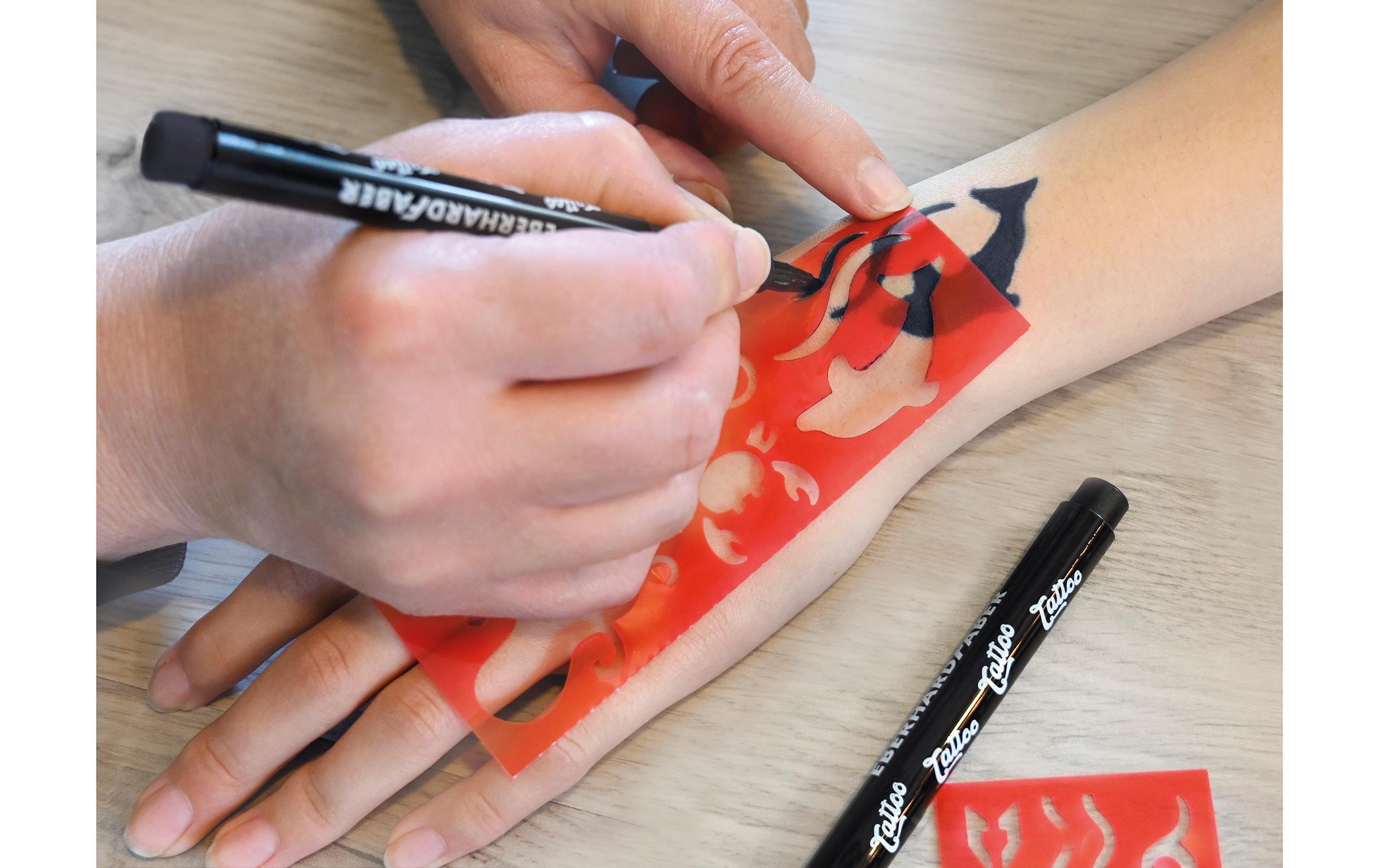 Eberhard Faber Tattoostift inkl. Schablonen, 2 Stück