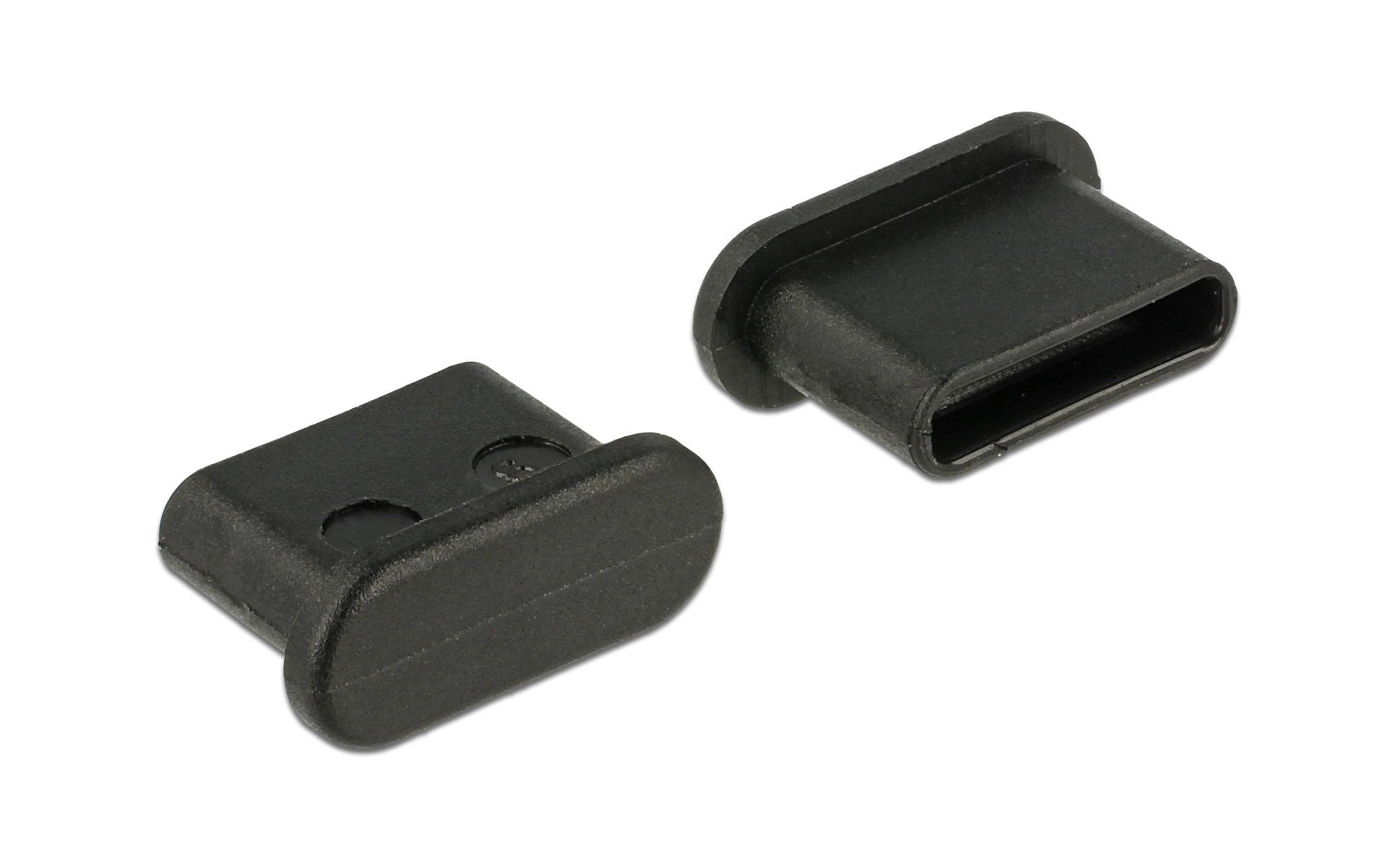 Delock Blindstecker/Staubschutz USB-C 10 Stück Schwarz