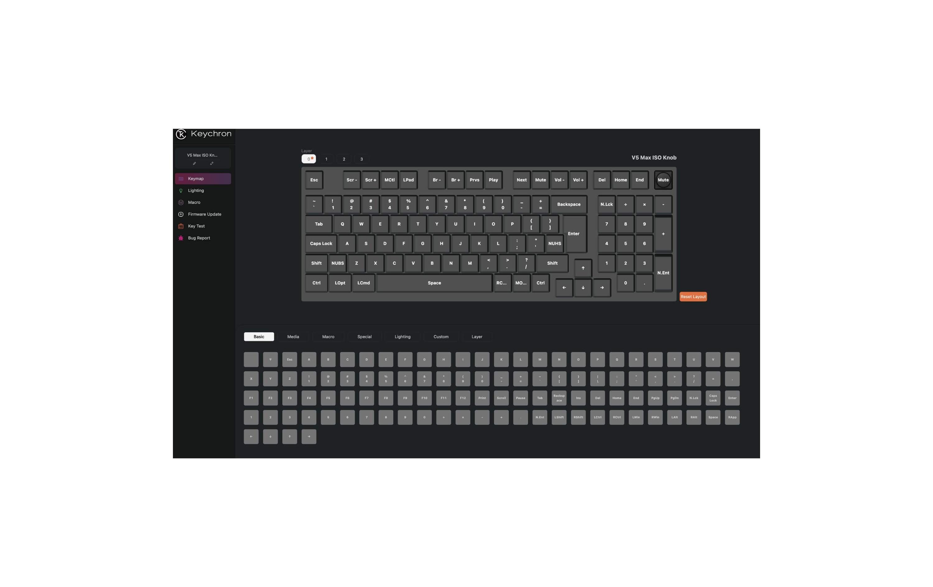 Keychron Gaming-Tastatur V5 Max Black Red Switch