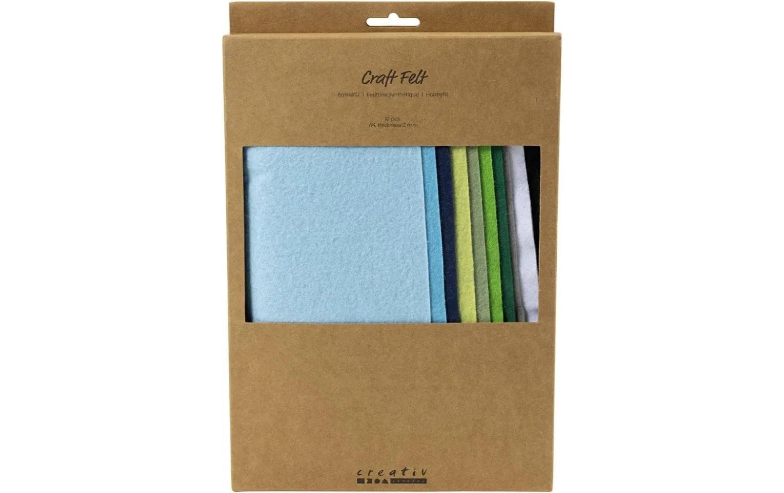 Creativ Company Bastelfilz 10 Stück, Sortiert, Blau-Grün Creativ Company Bastelfilz 10 Stück, Sortiert, Blau-Grün