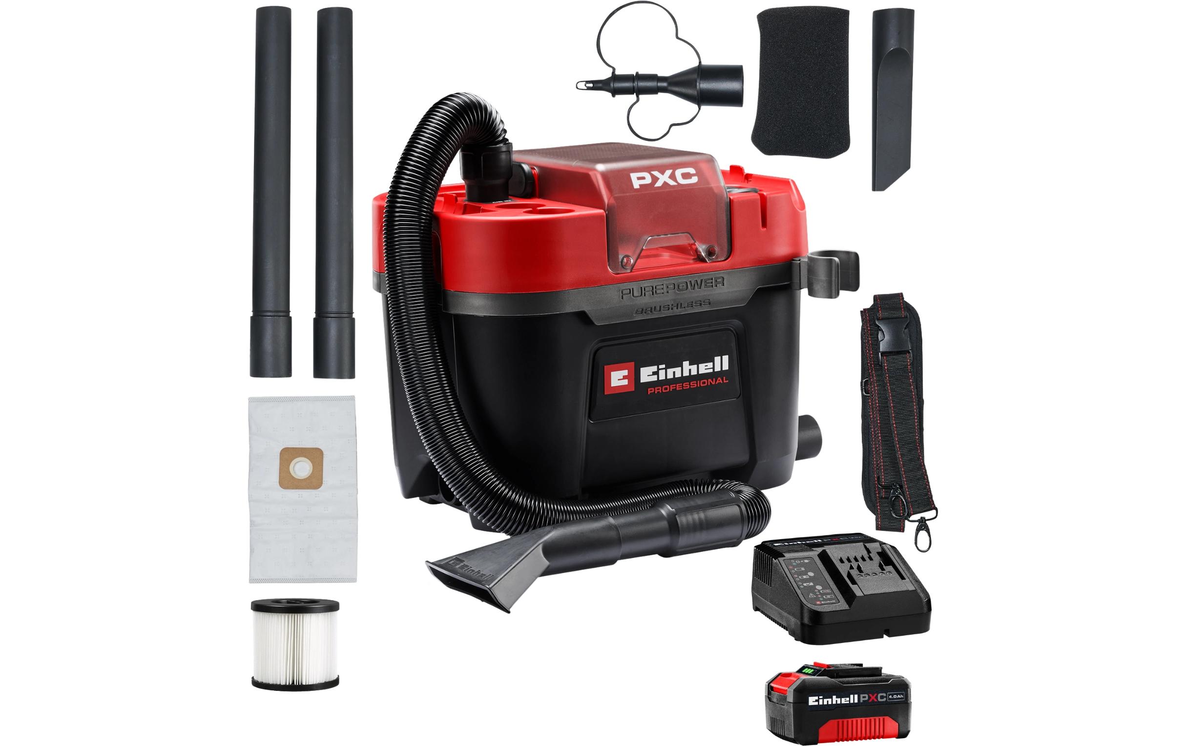 Einhell Professional Akku-Nass-/Trockensauger TP-VC 18/10 Li BL L (1 x 4.0 Ah)