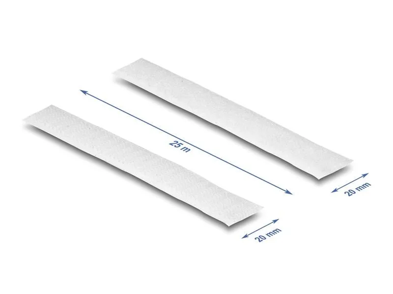 Delock Klettband 25 m x 20 mm mit Haft- und Flauschband Weiss Delock Klettband 25 m x 20 mm mit Haft- und Flauschband Weiss