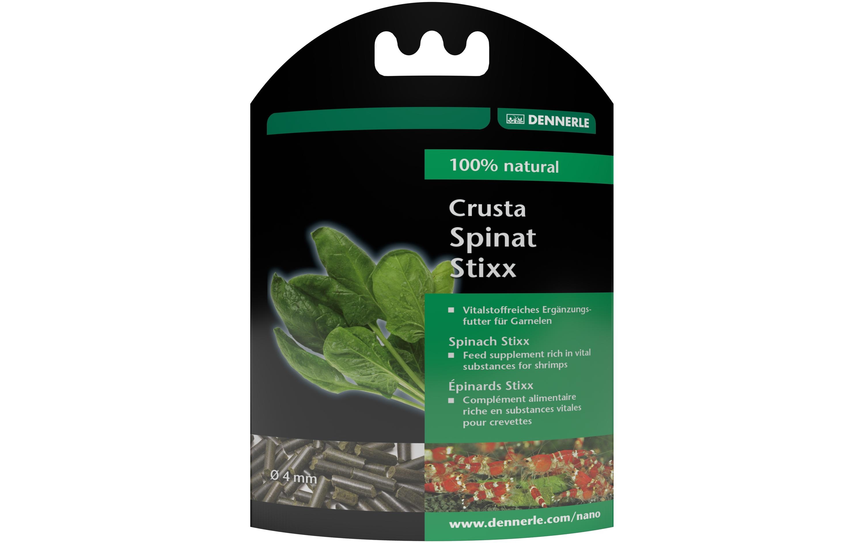 Dennerle Ergänzungsfutter Crusta Spinat Stixx, Ø 4 mm, 30 g Dennerle Ergänzungsfutter Crusta Spinat Stixx, Ø 4 mm, 30 g