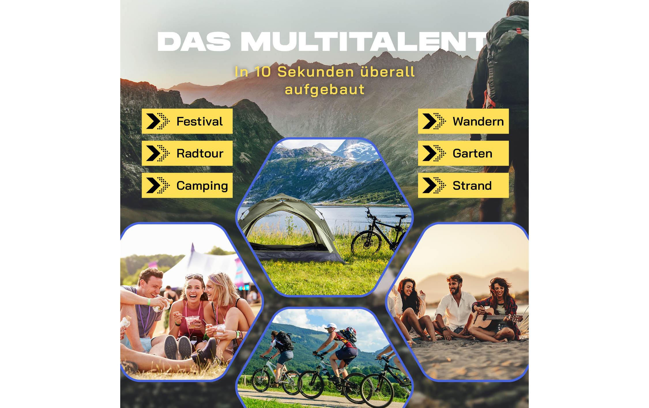 Where tomorrow Pop-Up-Zelt Drei Personen - Grün