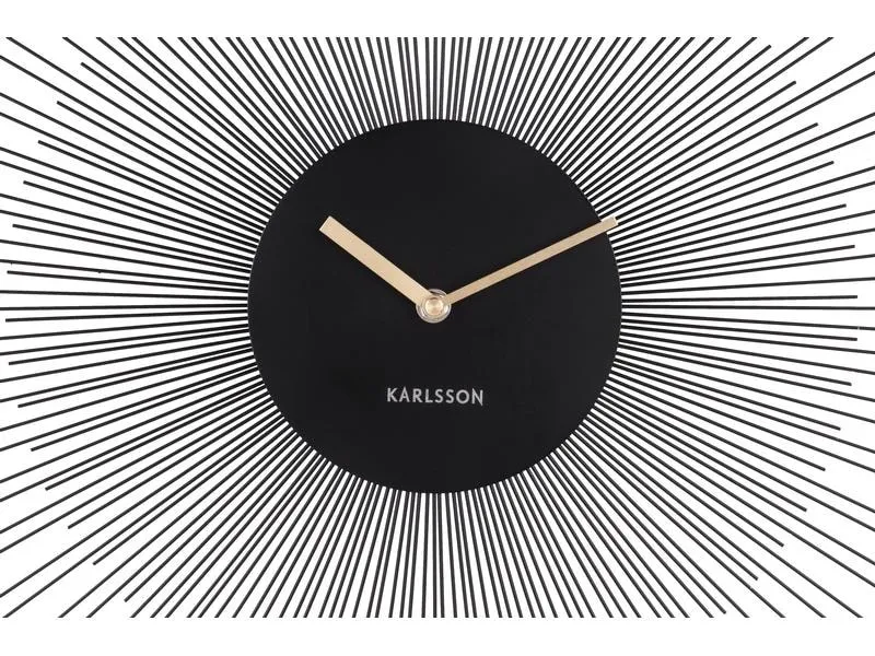 KARLSSON Wanduhr Peony Ø 45 cm, Schwarz