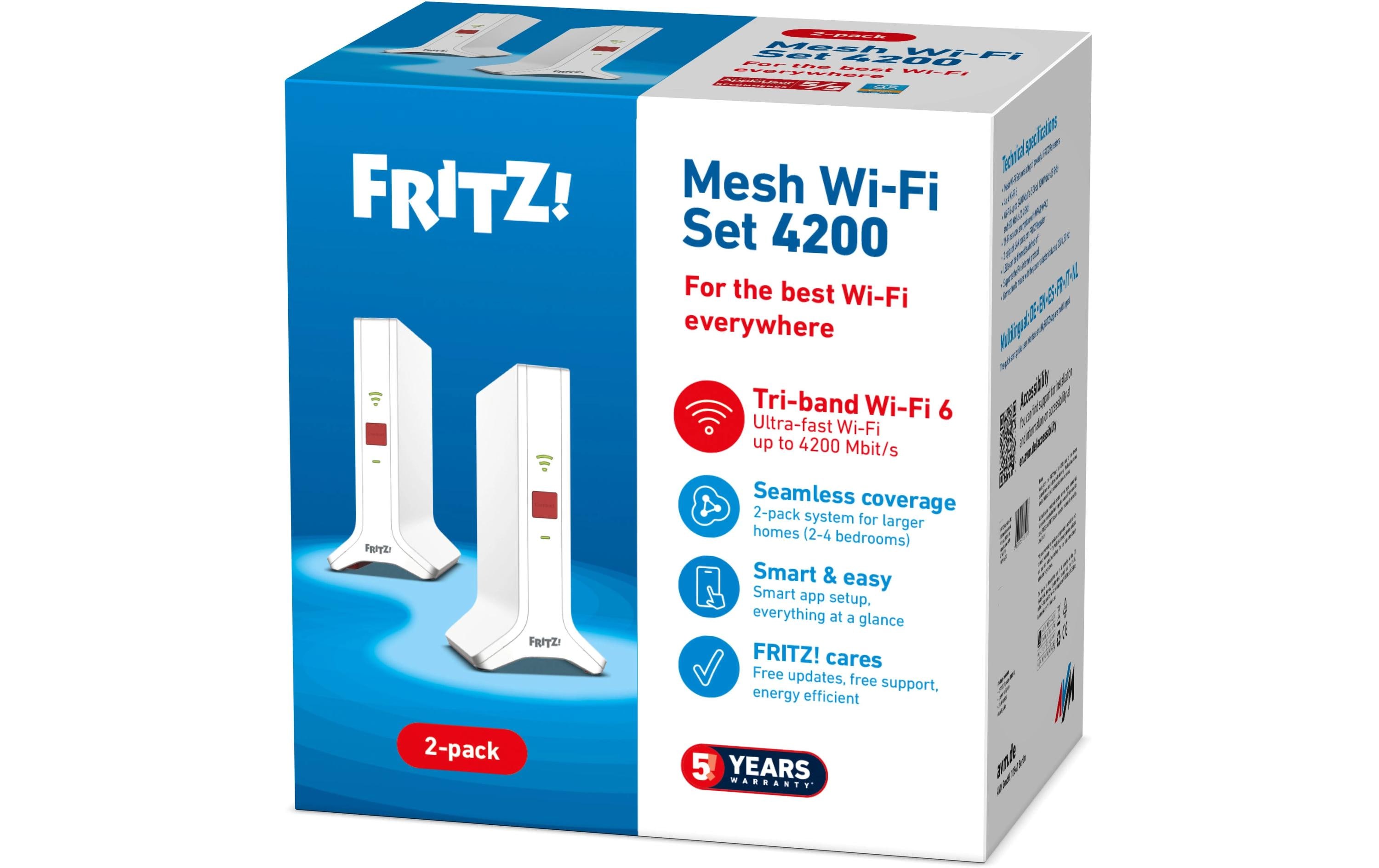 AVM WLAN-Mesh-Repeater Set 4200 2-pack Edition International AVM WLAN-Mesh-Repeater Set 4200 2-pack Edition International