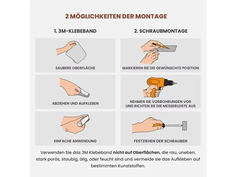 Exitoso Magnetschiene für Messer Silber