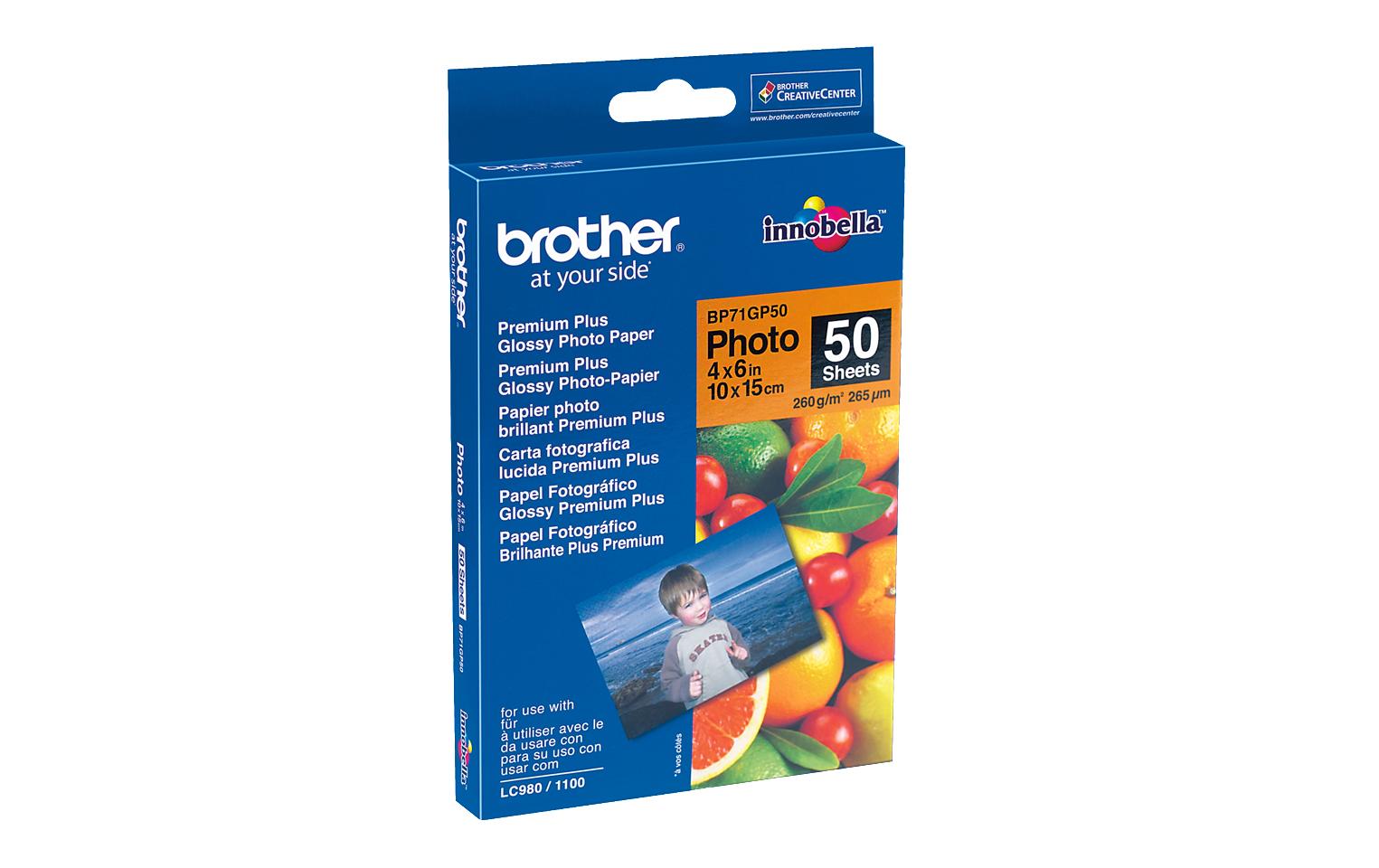 Brother Fotopapier 10 x 15 cm 260 g/m² 50 Stück Brother Fotopapier 10 x 15 cm 260 g/m² 50 Stück