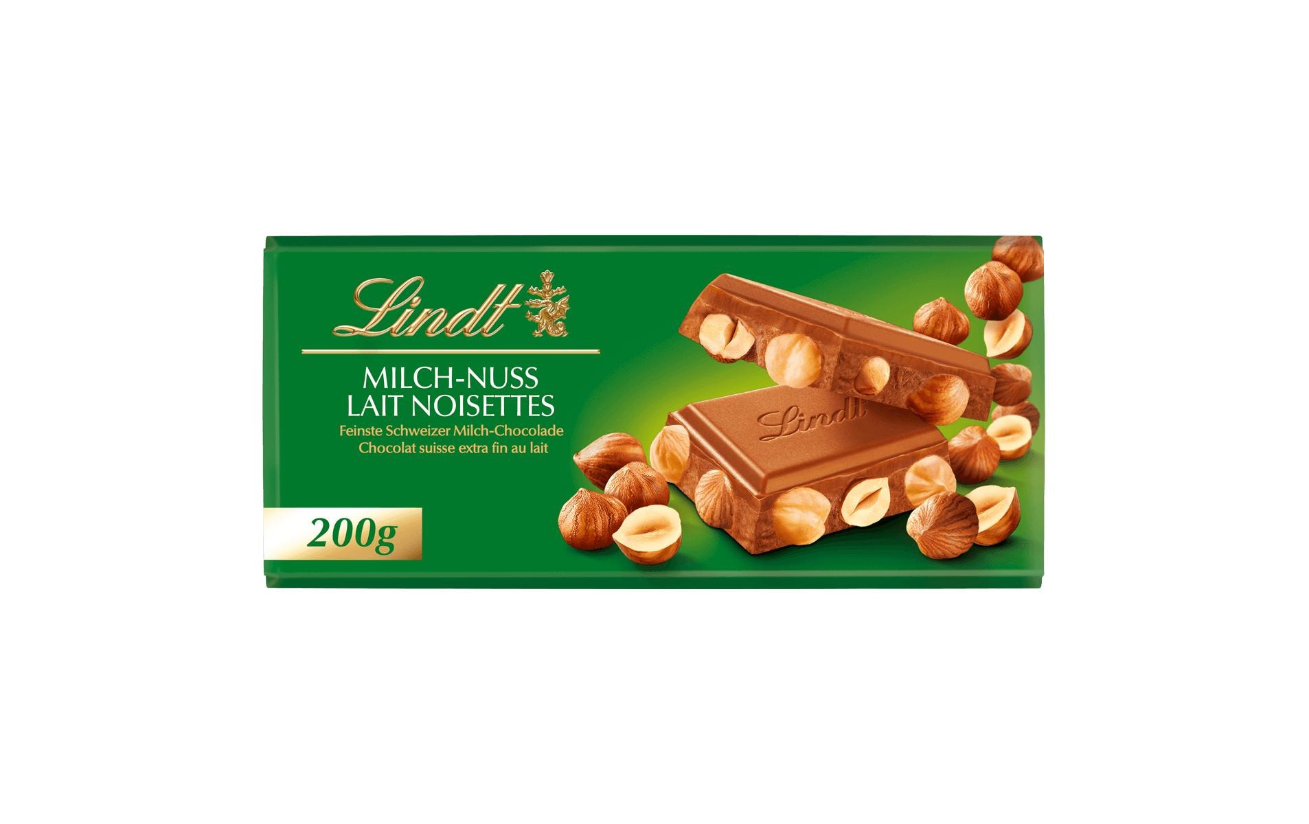 Lindt Tafelschokolade Milch Nuss 200 g