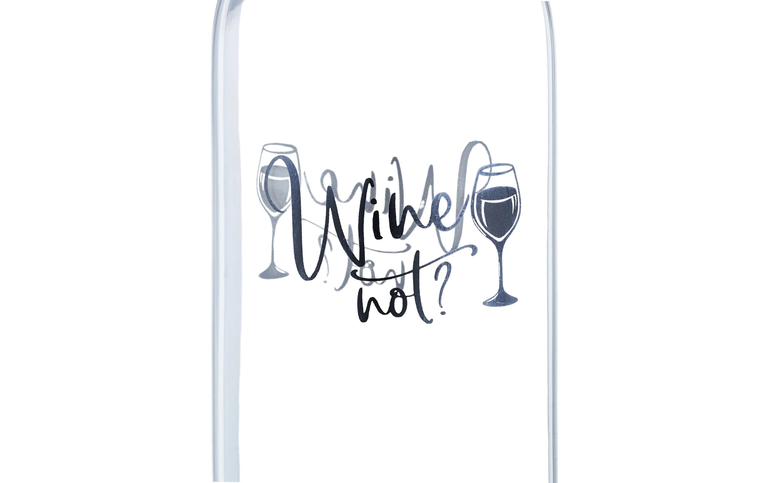 relaxdays Universal Weinglas Wine not 750 ml, 1 Stück, Transparent