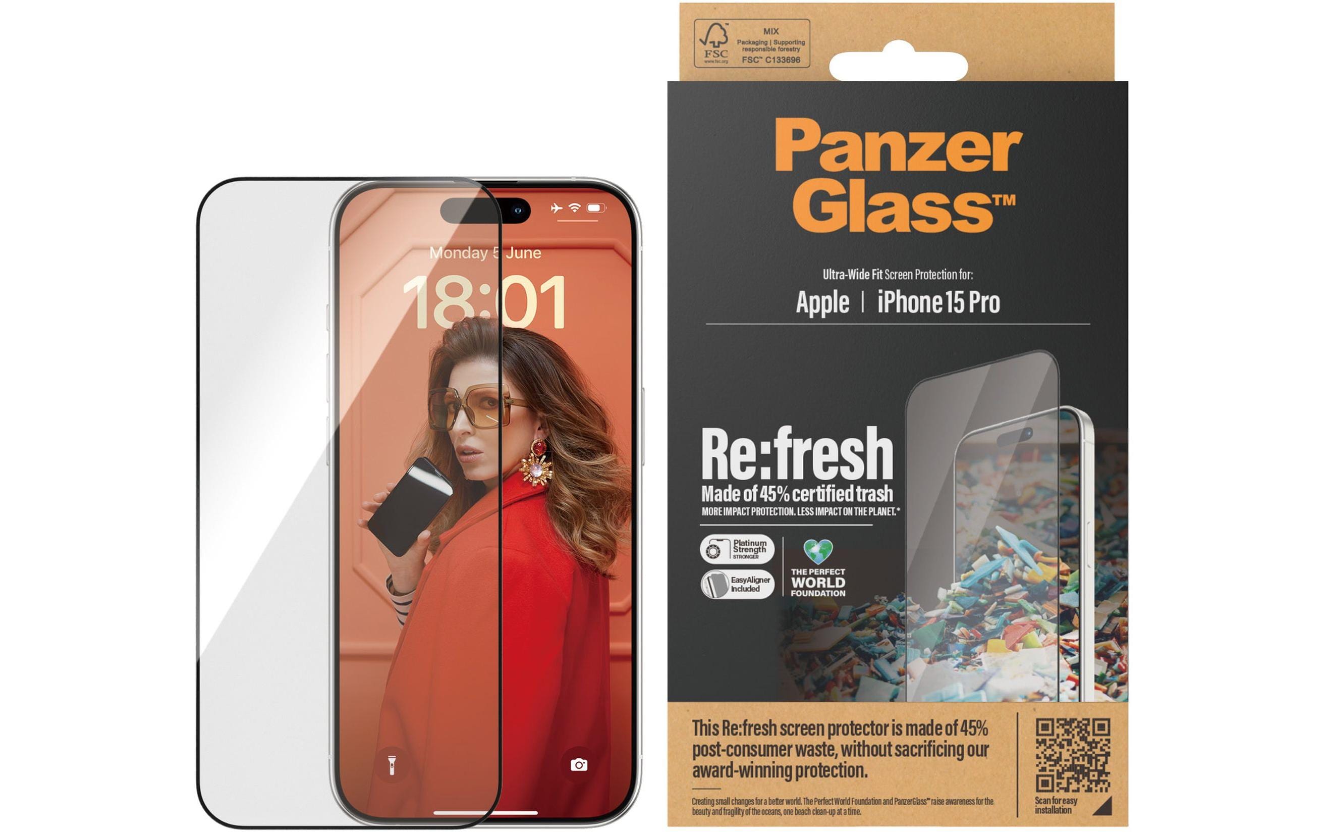 Panzerglass Displayschutz Refresh iPhone 15 Pro