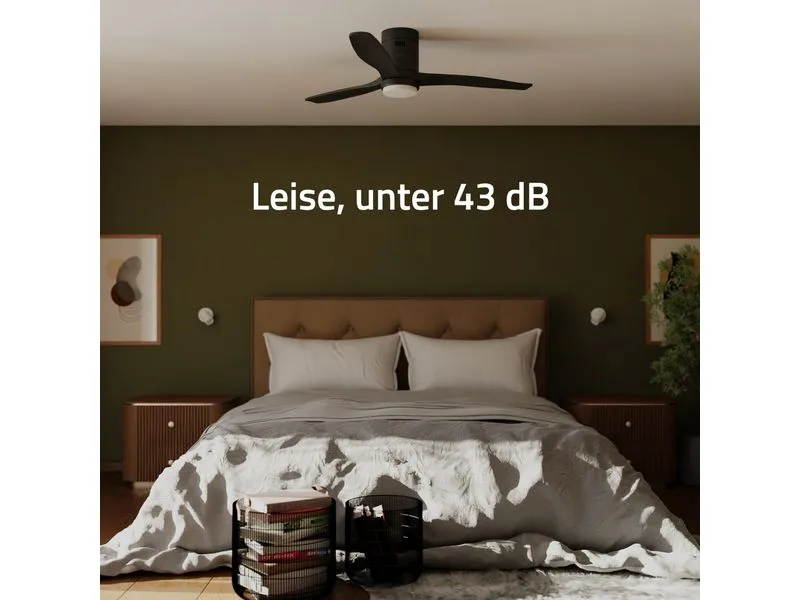 hombli Deckenventilator 1320 mm, Schwarz