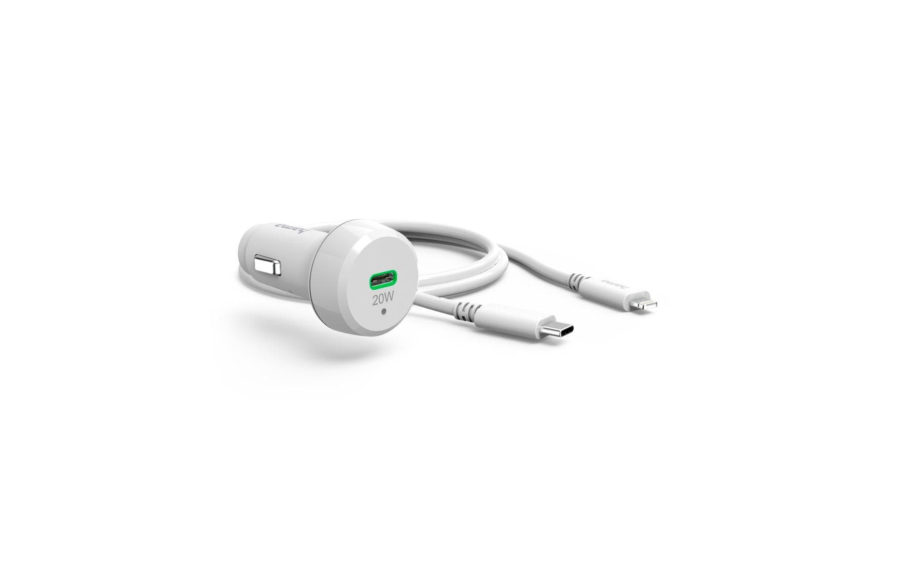 Hama Autoladegerät Car Charger Lightning 20 W Weiss